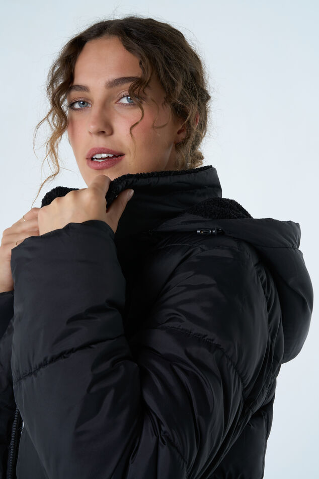 Veste longue matelassée avec ceinture image number 6