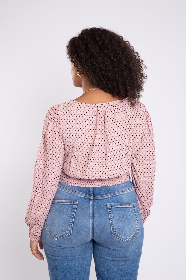 Korte blouse met bloemenprint image number 4