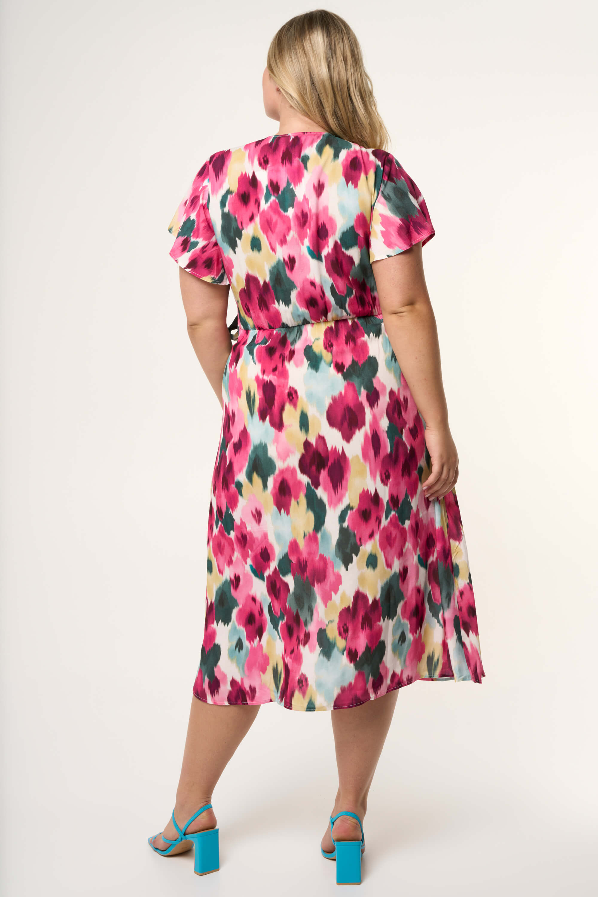 Midi jurk met bloemenprint image number 2