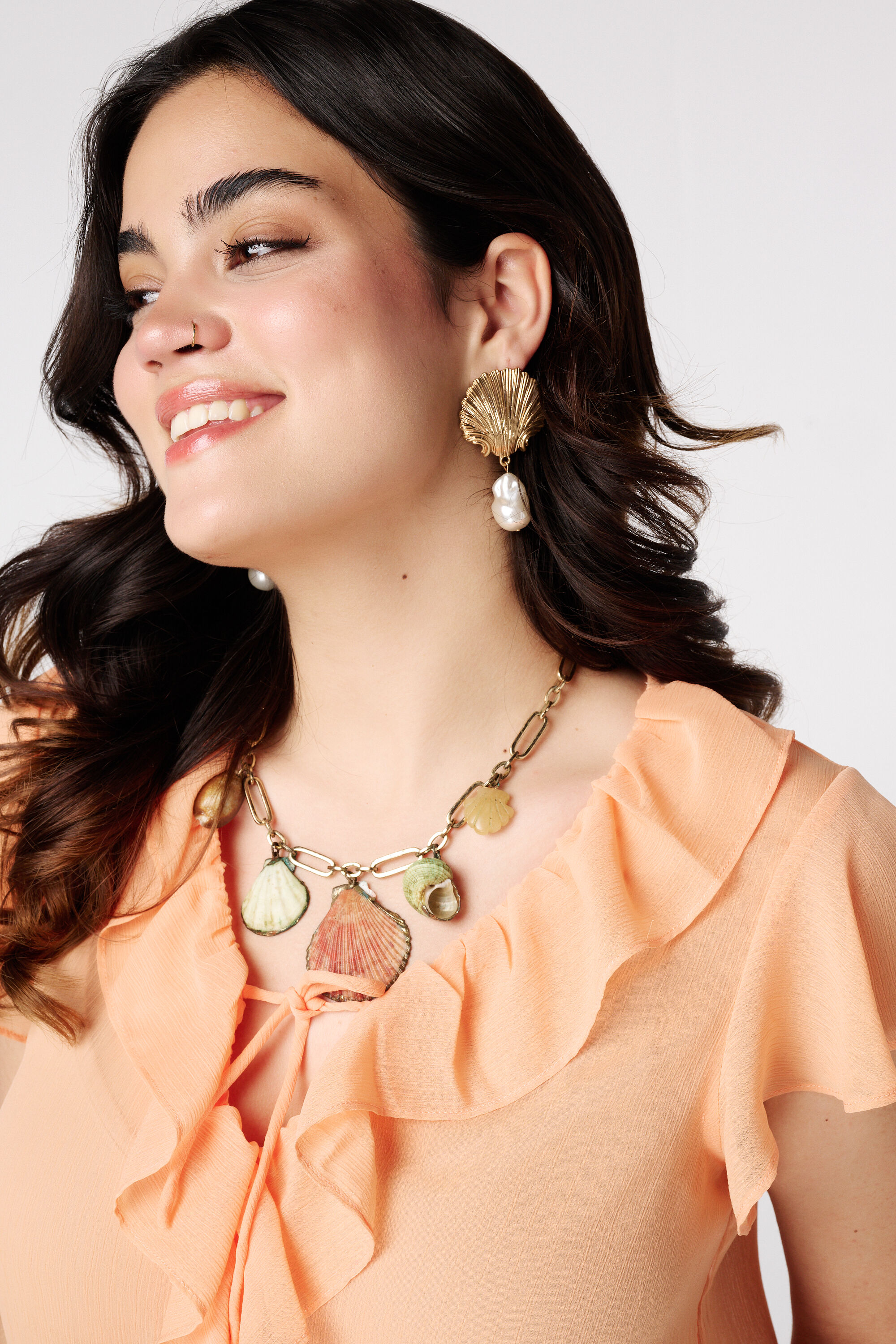 Blouse met volants image number 4