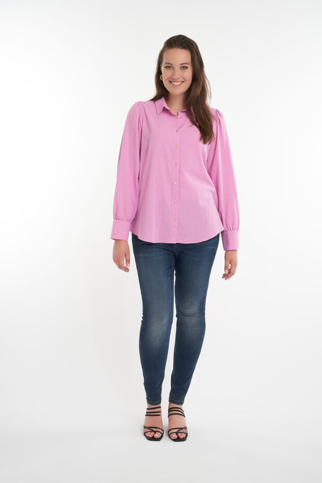 Blouse met pofmouwen image number 6