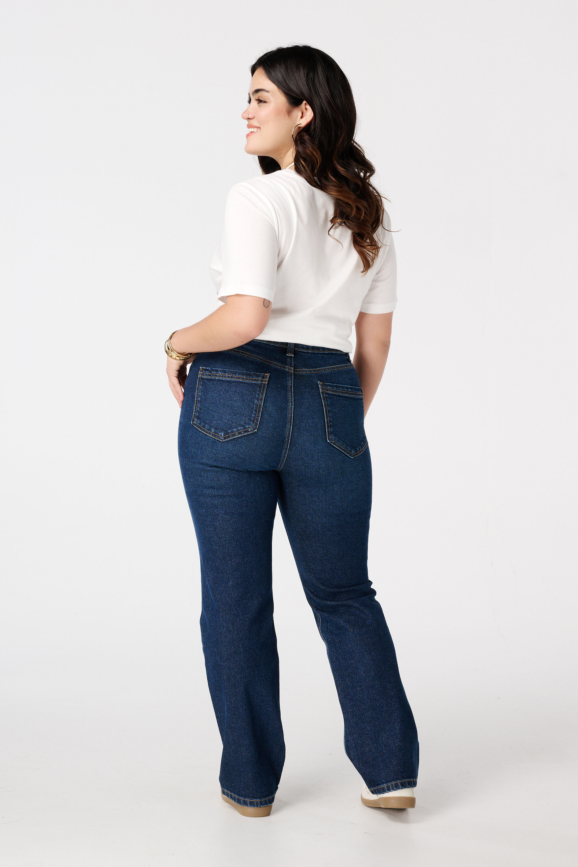 Straight leg jeans met mid waist image number 3