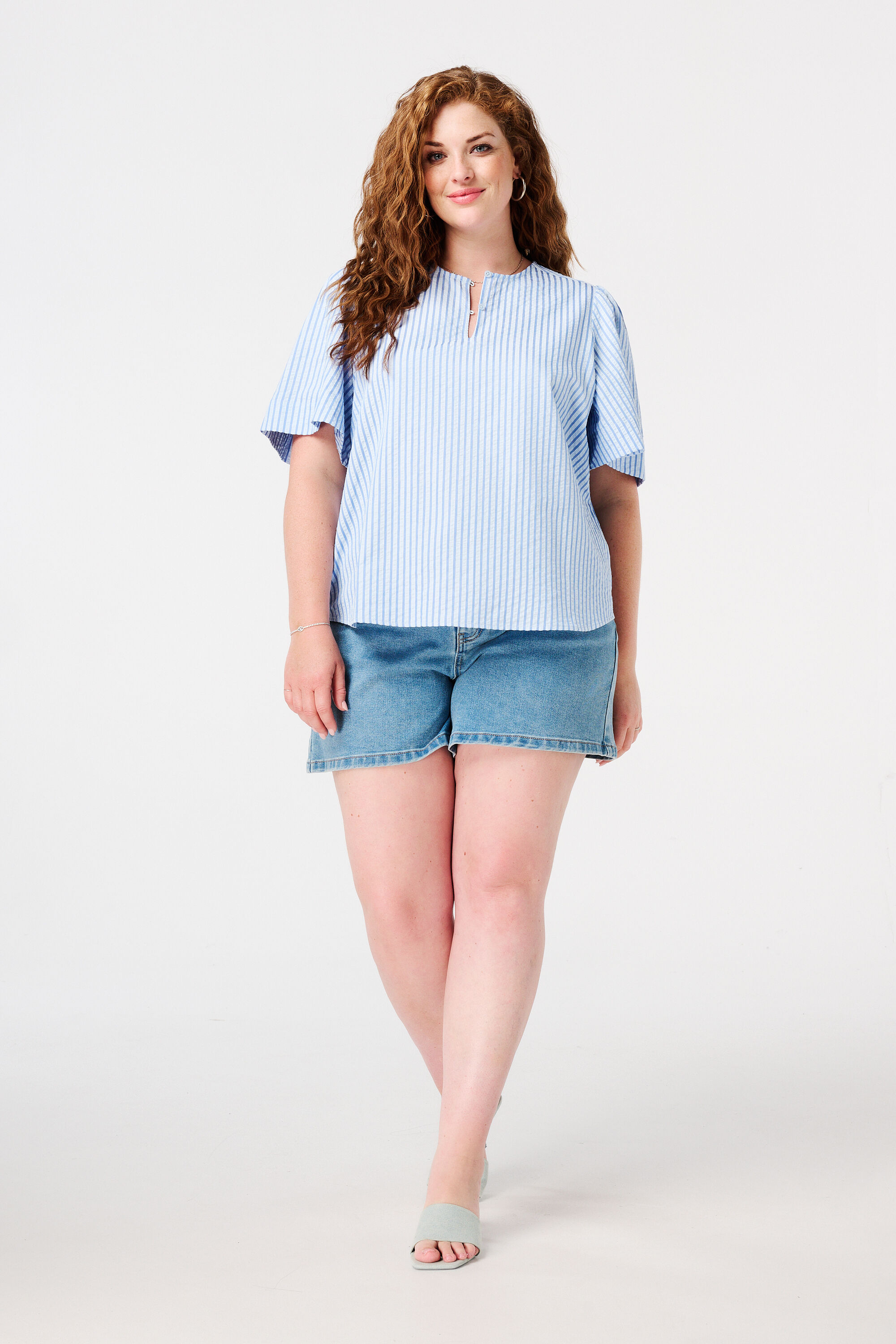 Blouse met ronde hals image number 5