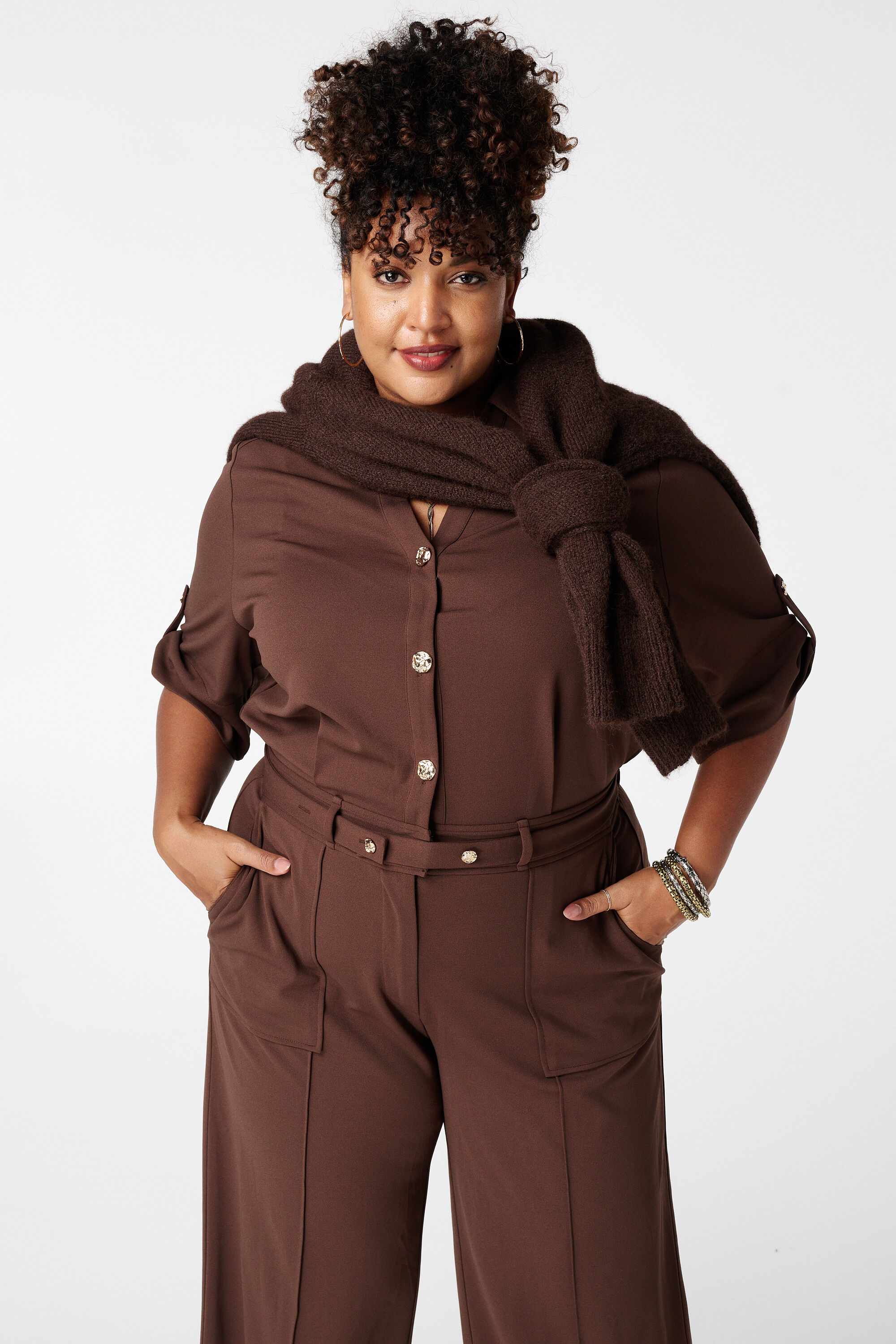 Jumpsuit met ceintuur image number 5