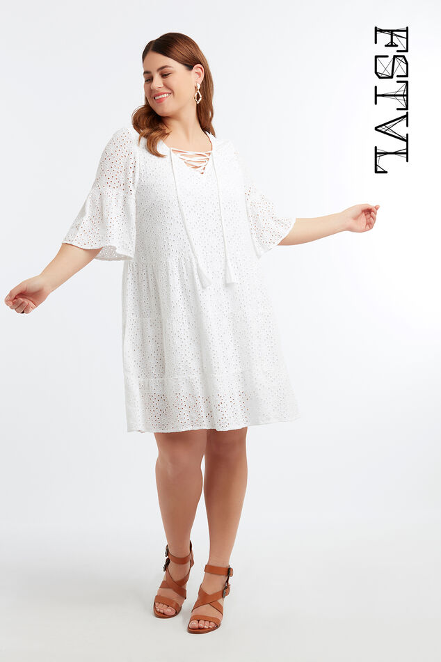 Tuniekjurk met broderie image number 0