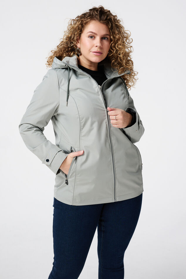 Imperméable avec détails argentés image number 0
