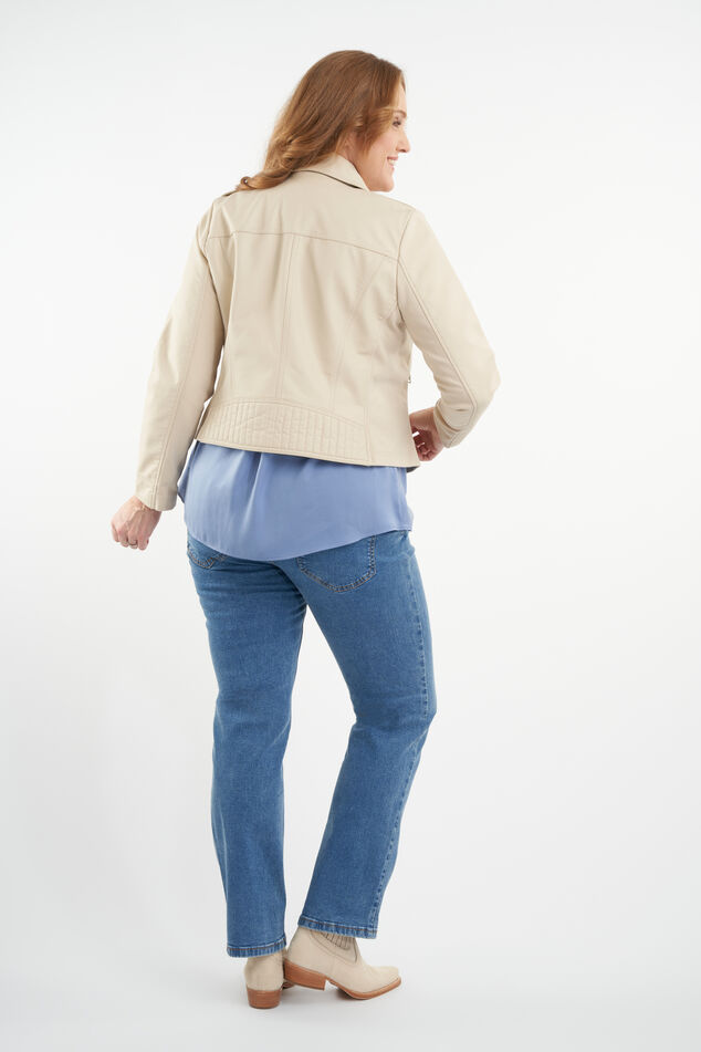 Veste style motard en similicuir image number 4