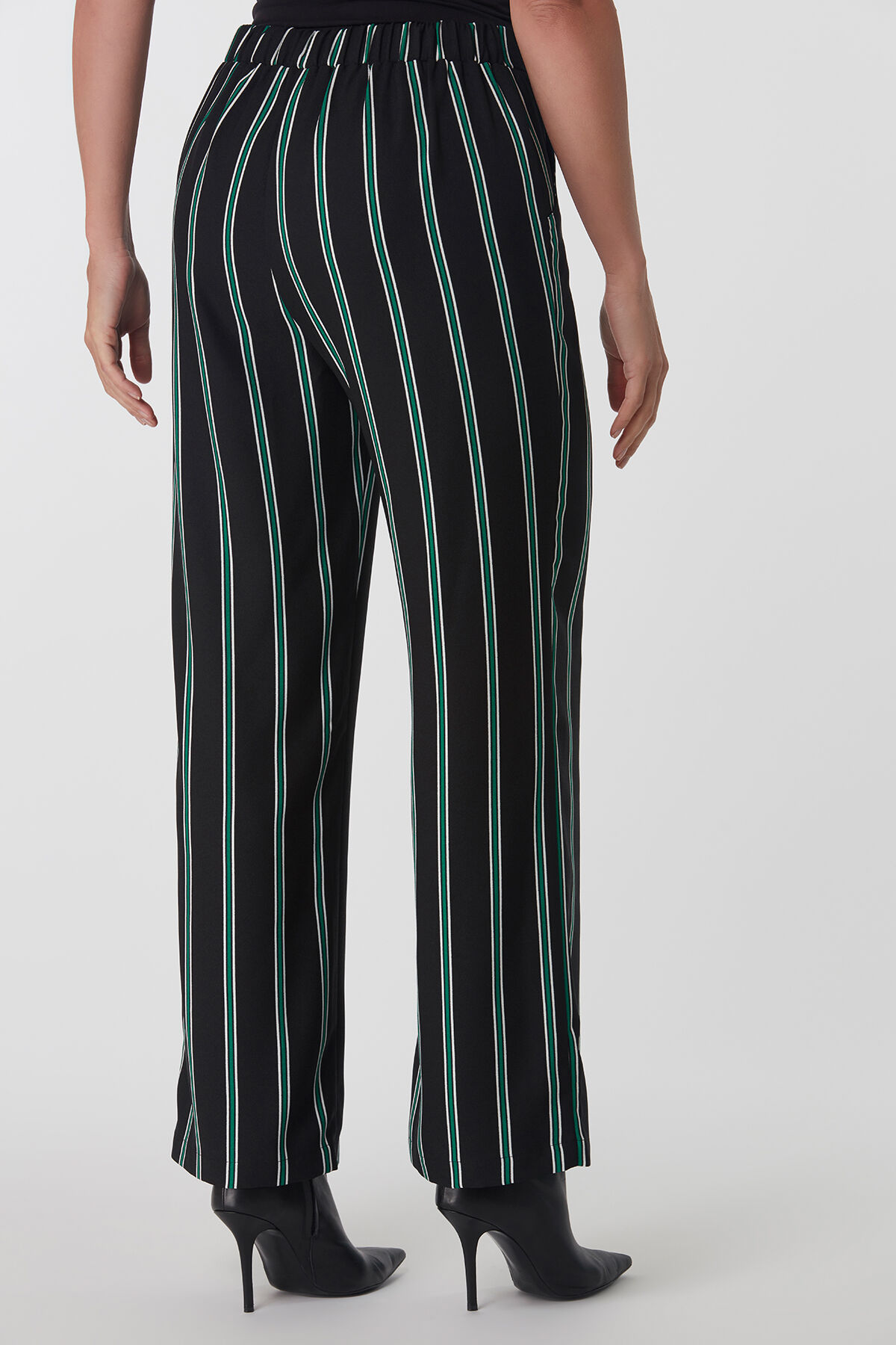 Gestreepte wijde broek image number 3