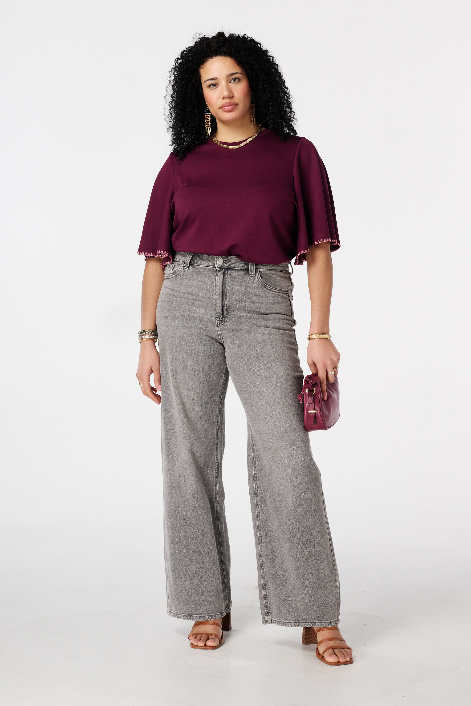 T-shirt met vlindermouwen image number 5