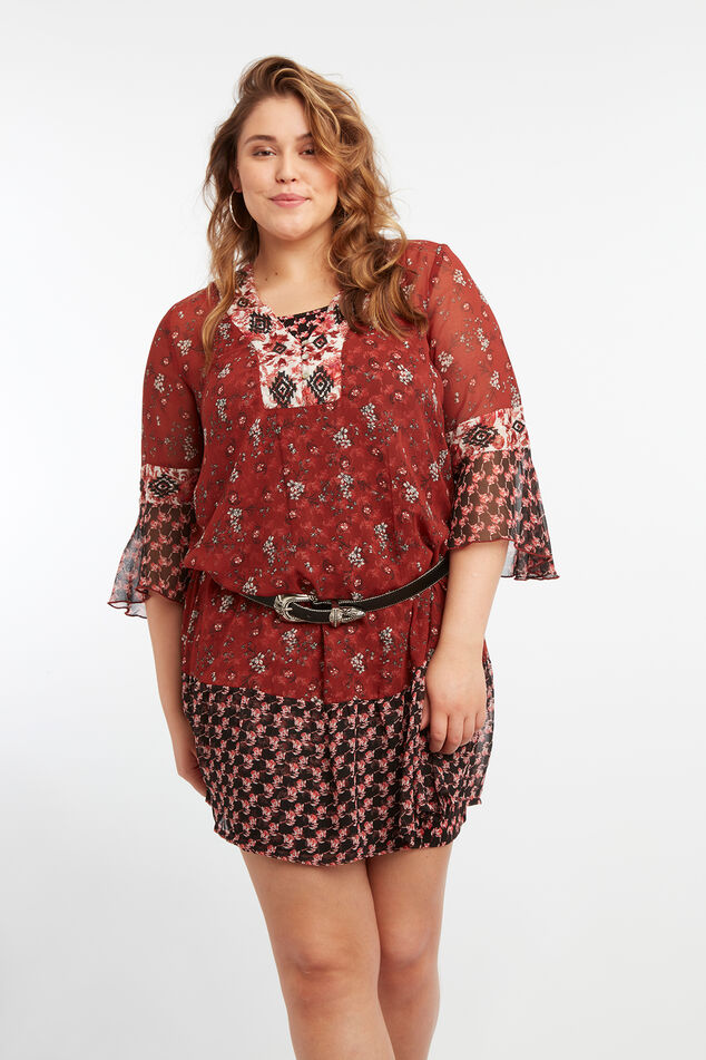 Robe tunique à imprimé floral image number 7