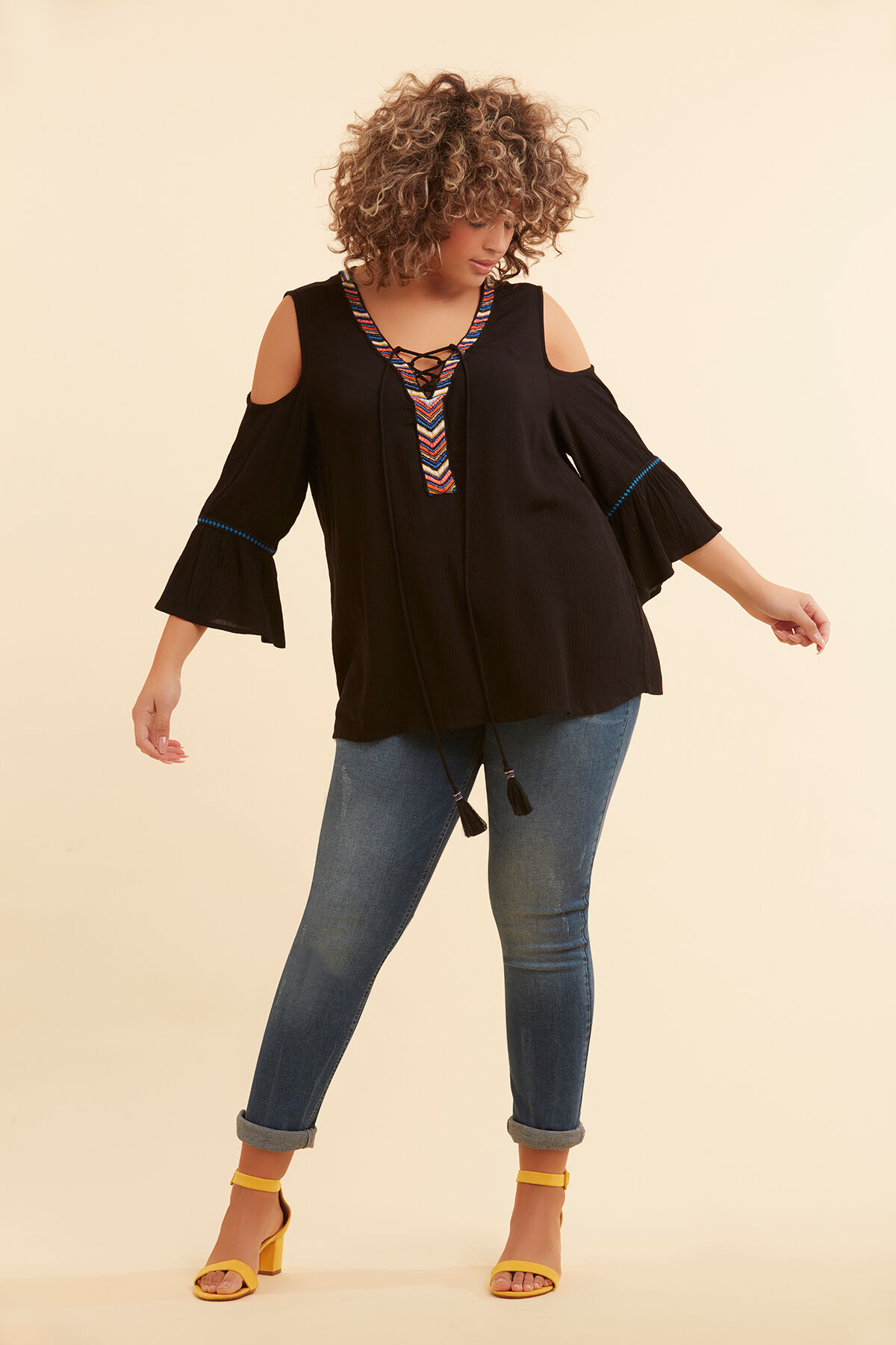 Blouse met open schouders image number 5