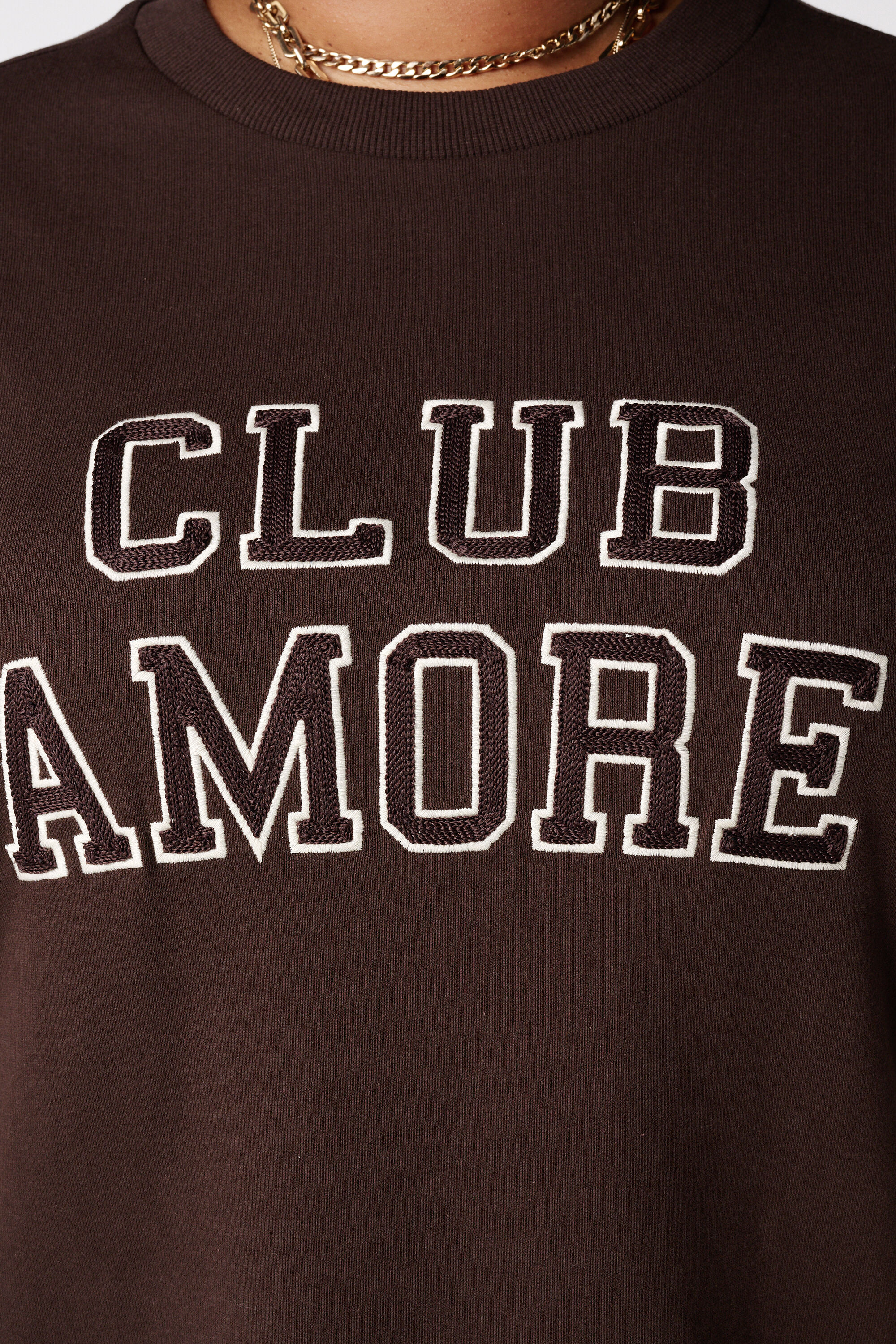 Sweater dress met tekst image number 6