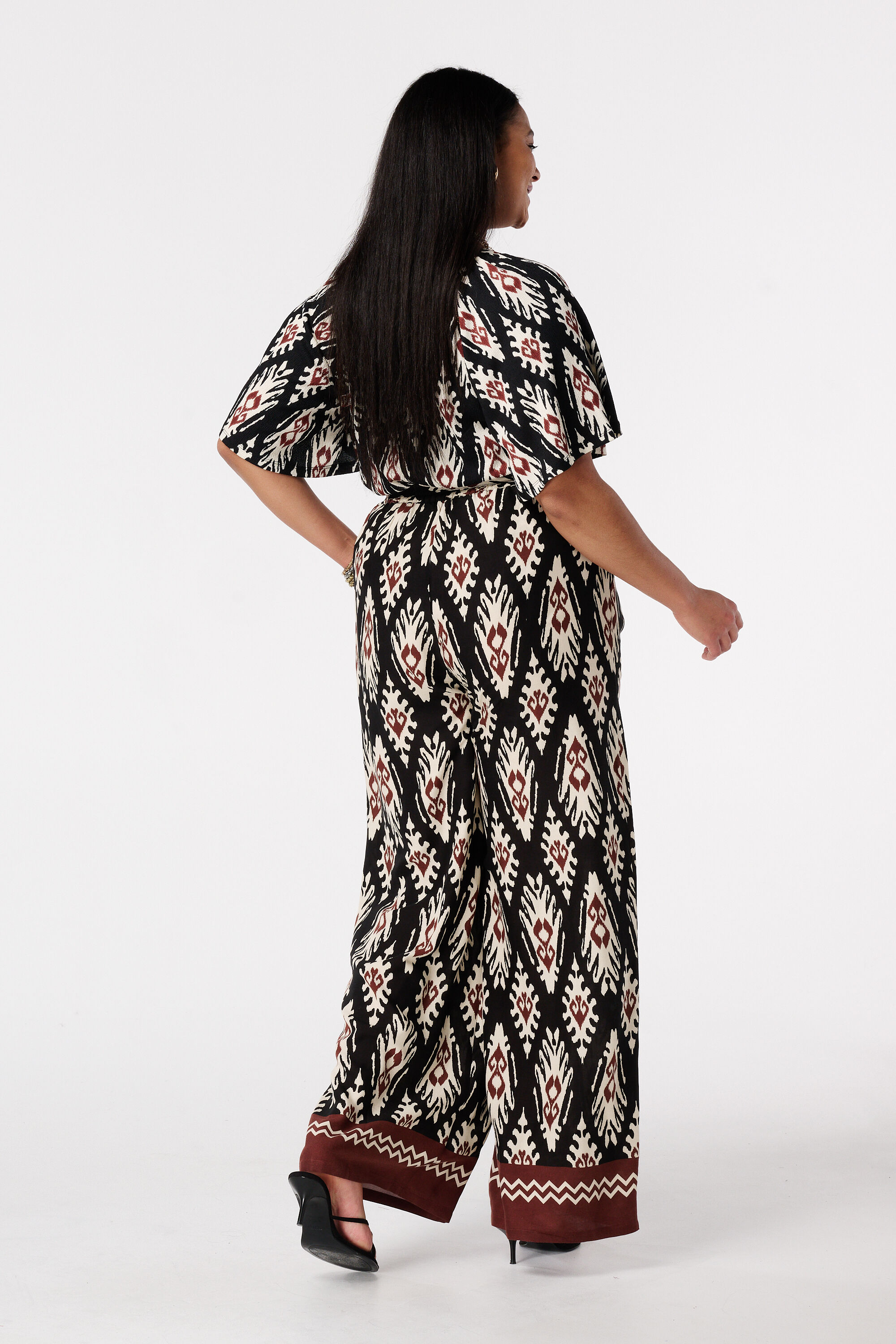 Pantalon wide leg imprim&eacute; image number 3