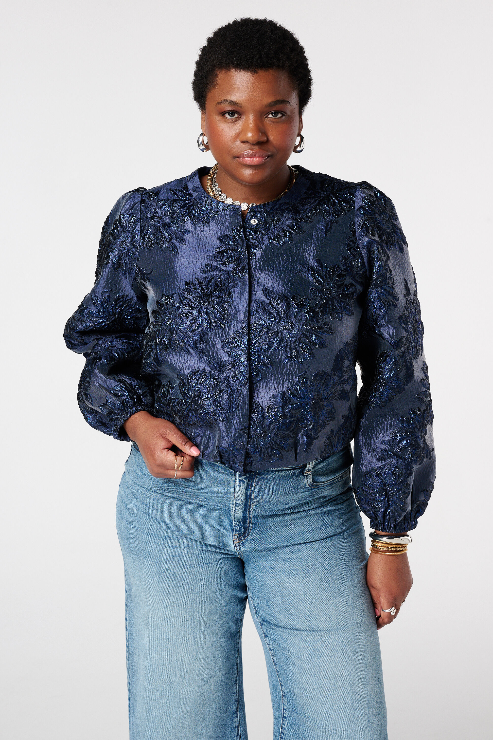 Jacquard bomber jacket image number 0