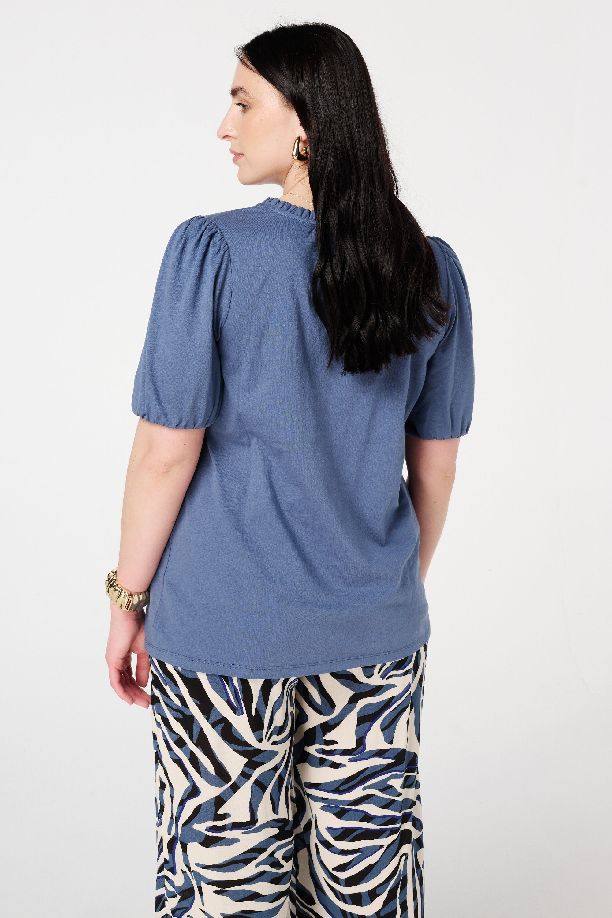 V-hals top met ruches image number 3