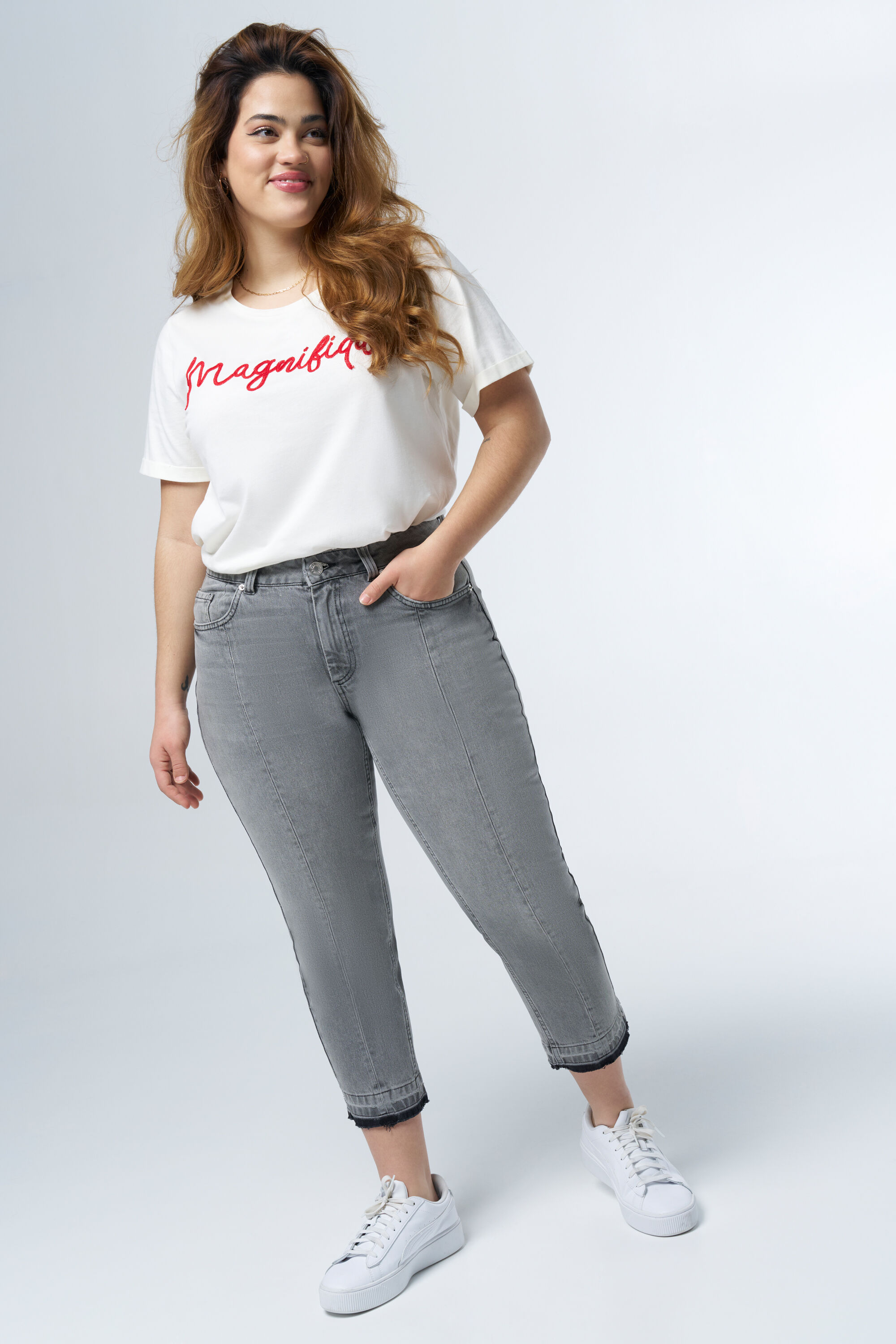 Jean droit bicolore image number 5