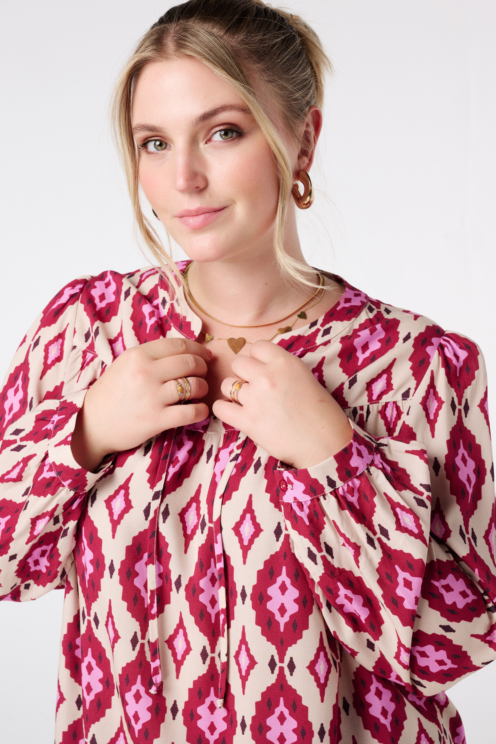 Blouse imprim&eacute;e avec bobines image number 4