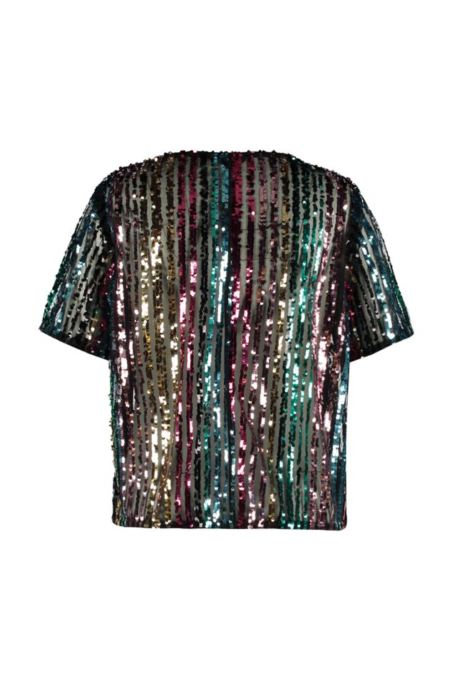 Cropped top met pailletten image number 2