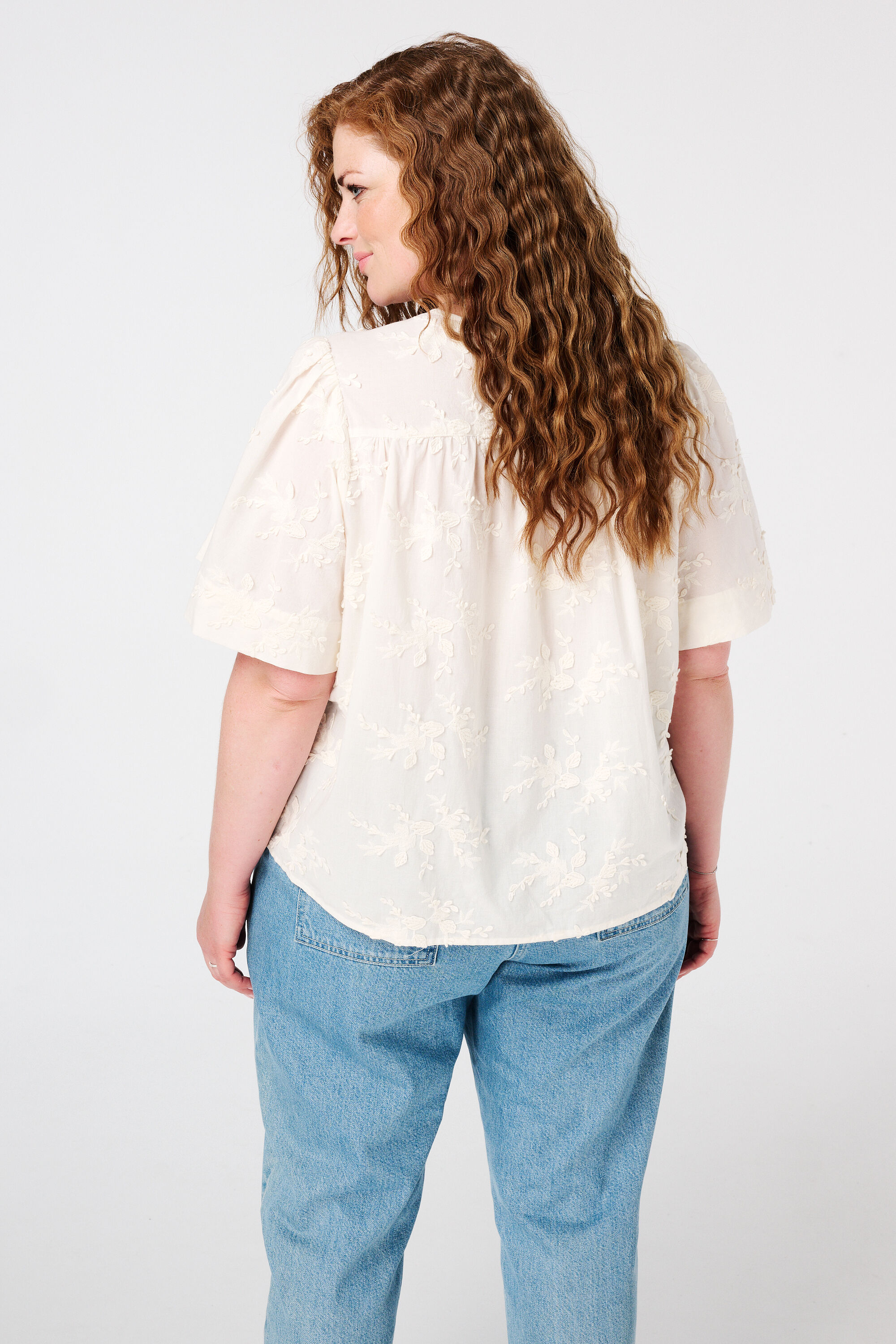 Blouse met ronde hals image number 3