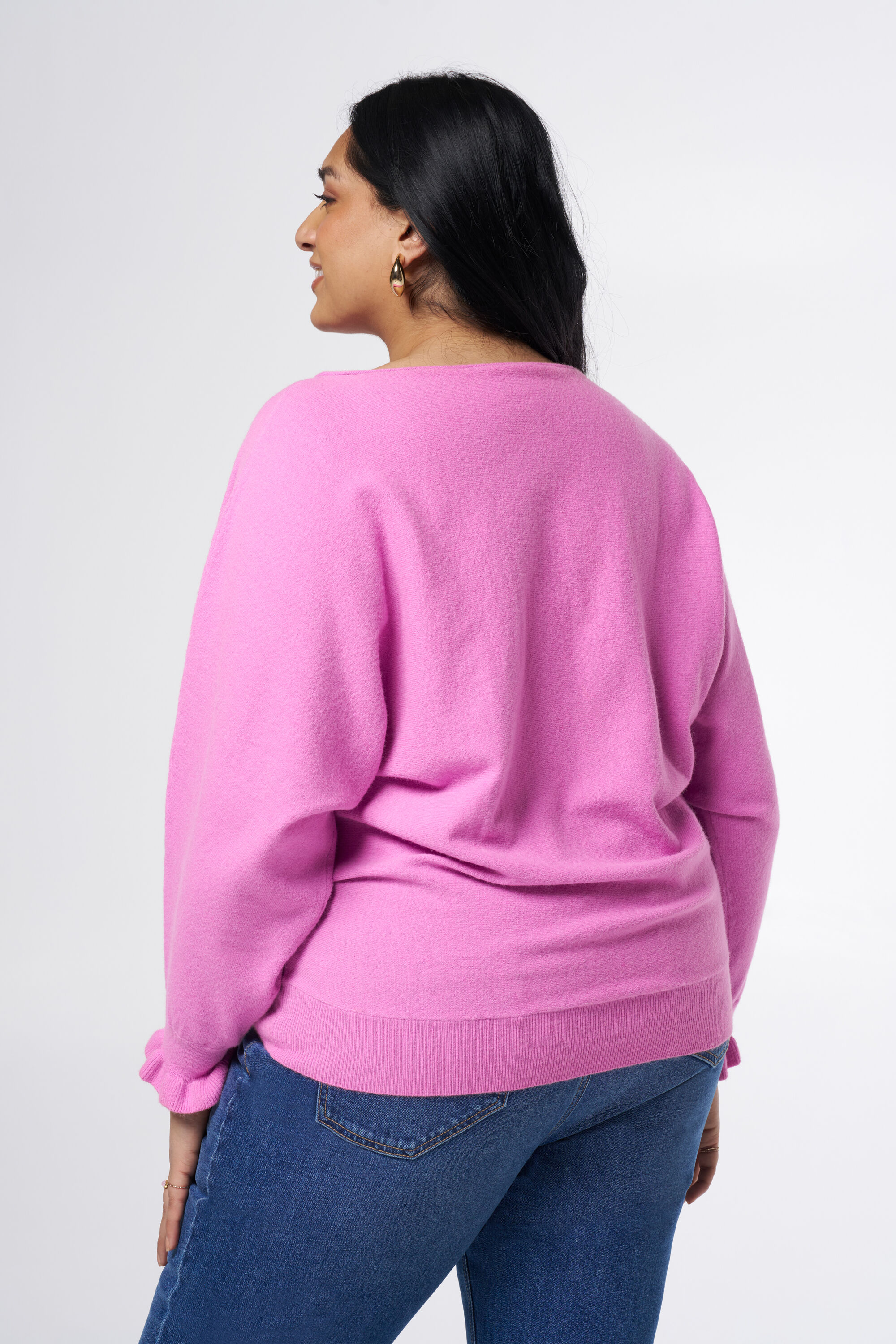 Gebreide trui met boothals image number 3