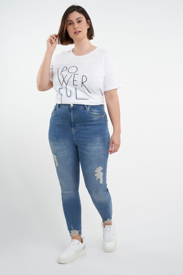 Jeans met destroyed detail image number 0