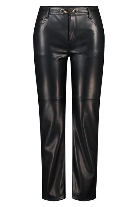 Leerlook broek