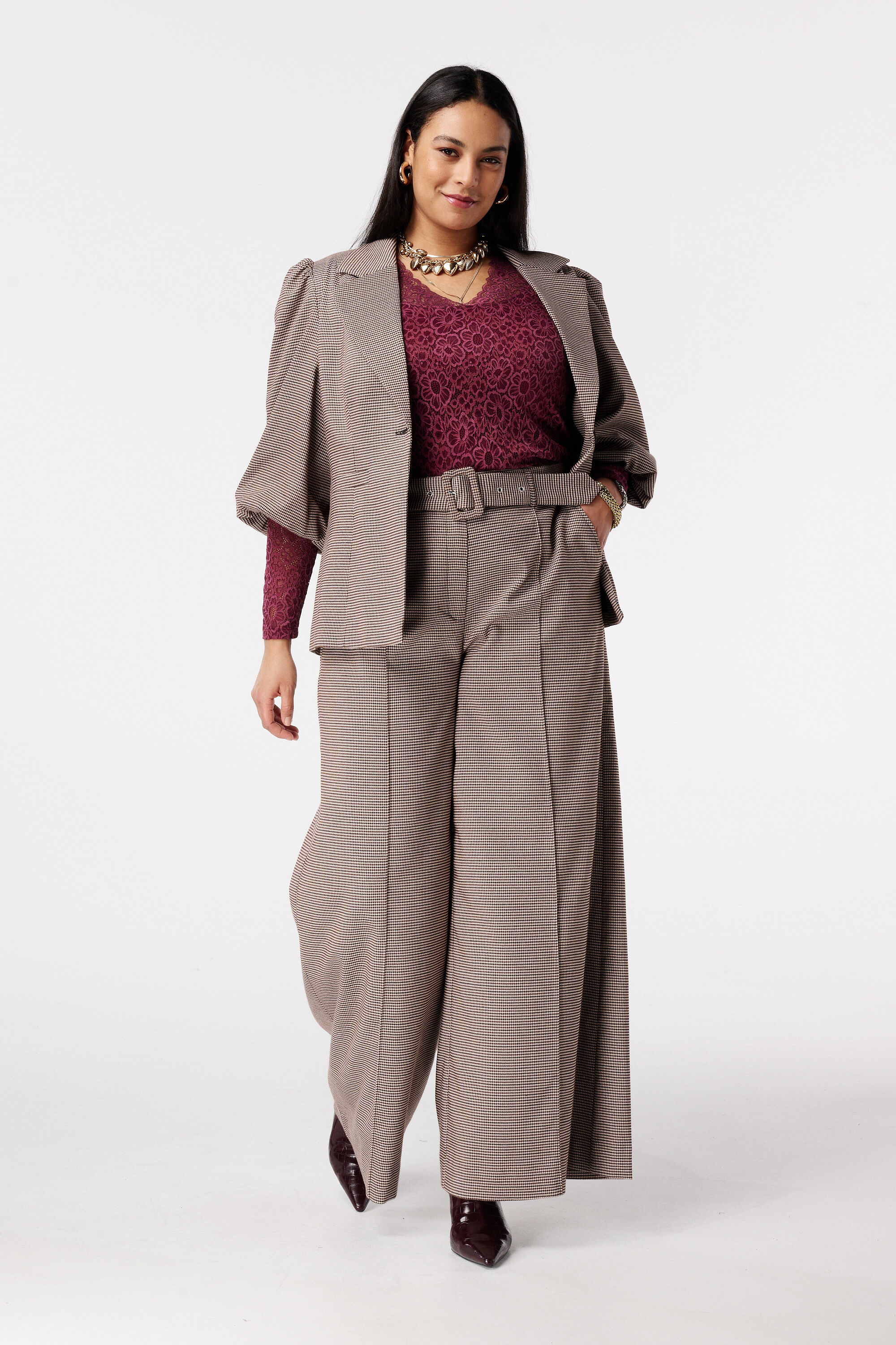 Pantalon large avec ceinture