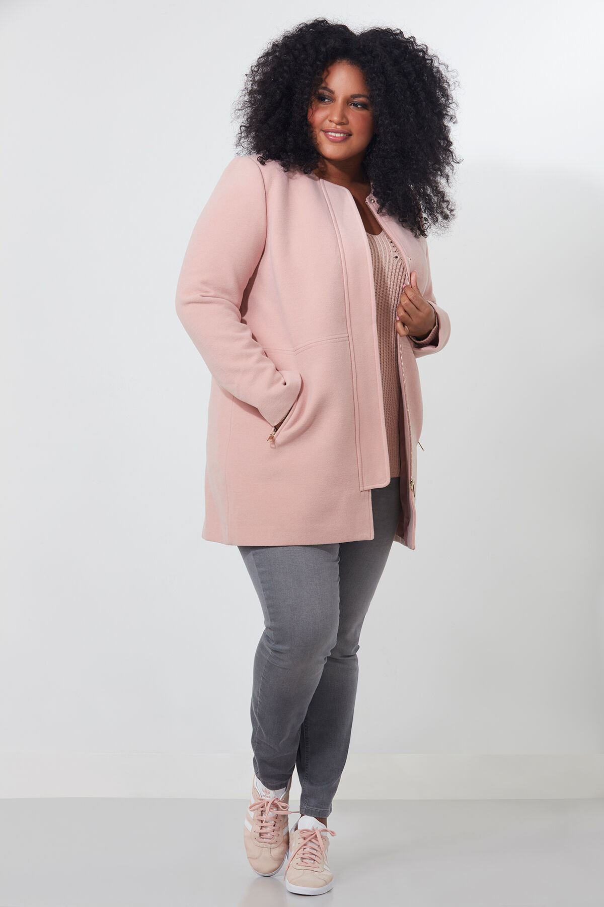 Veste de ville rose p&acirc;le image number 3