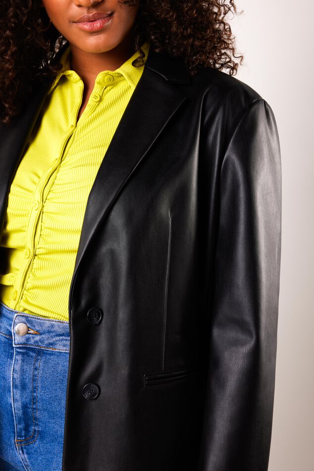 Blazer en similicuir image number 5