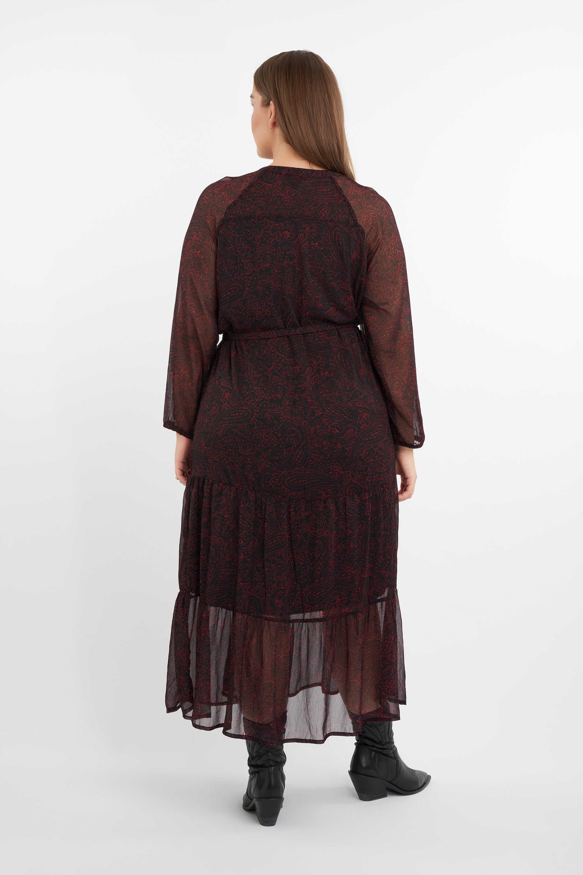 Lange jurk met print image number 4
