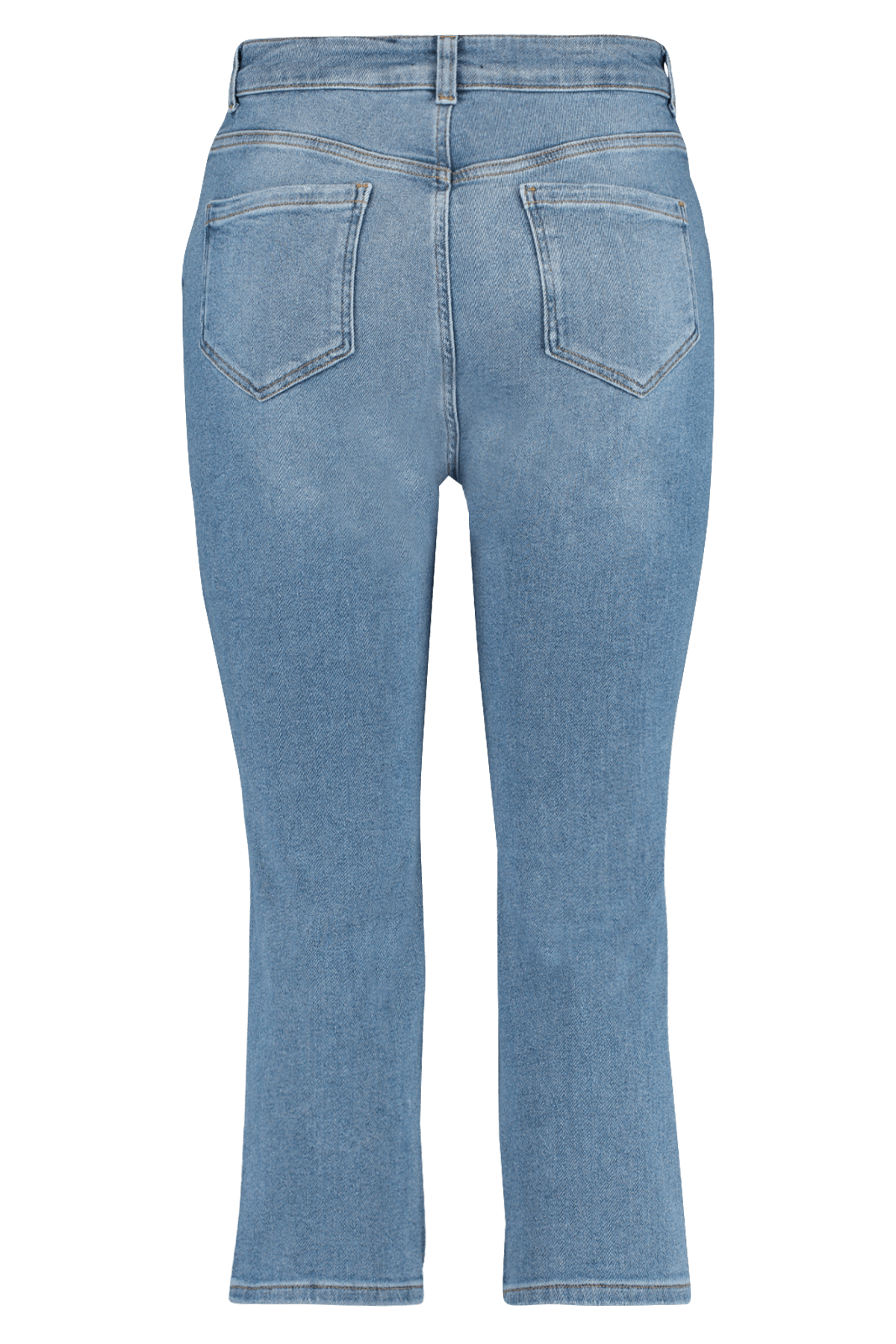 Wide leg jeans met destroyed details image number 3