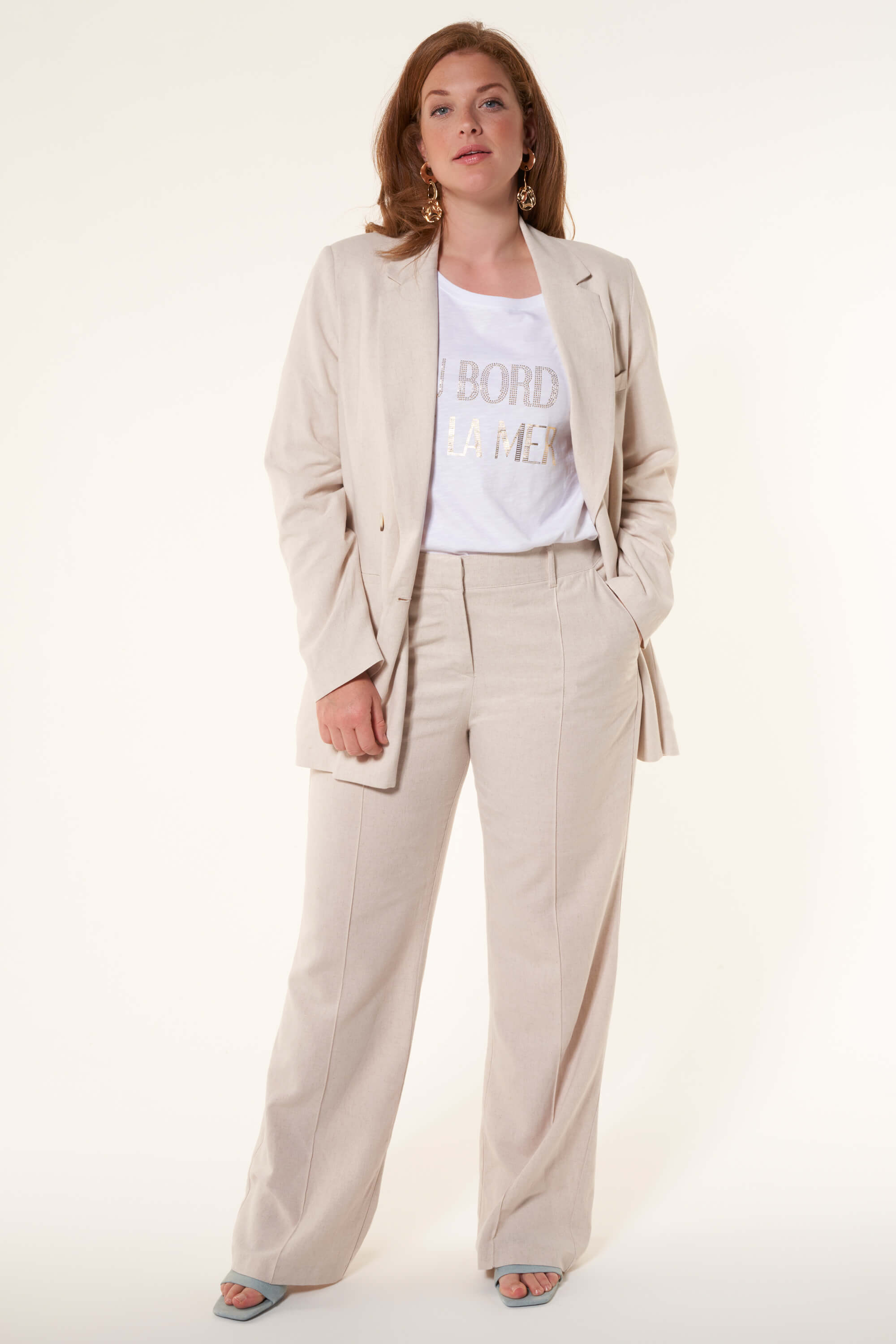 Femmes Blazer en lin MS Mode
