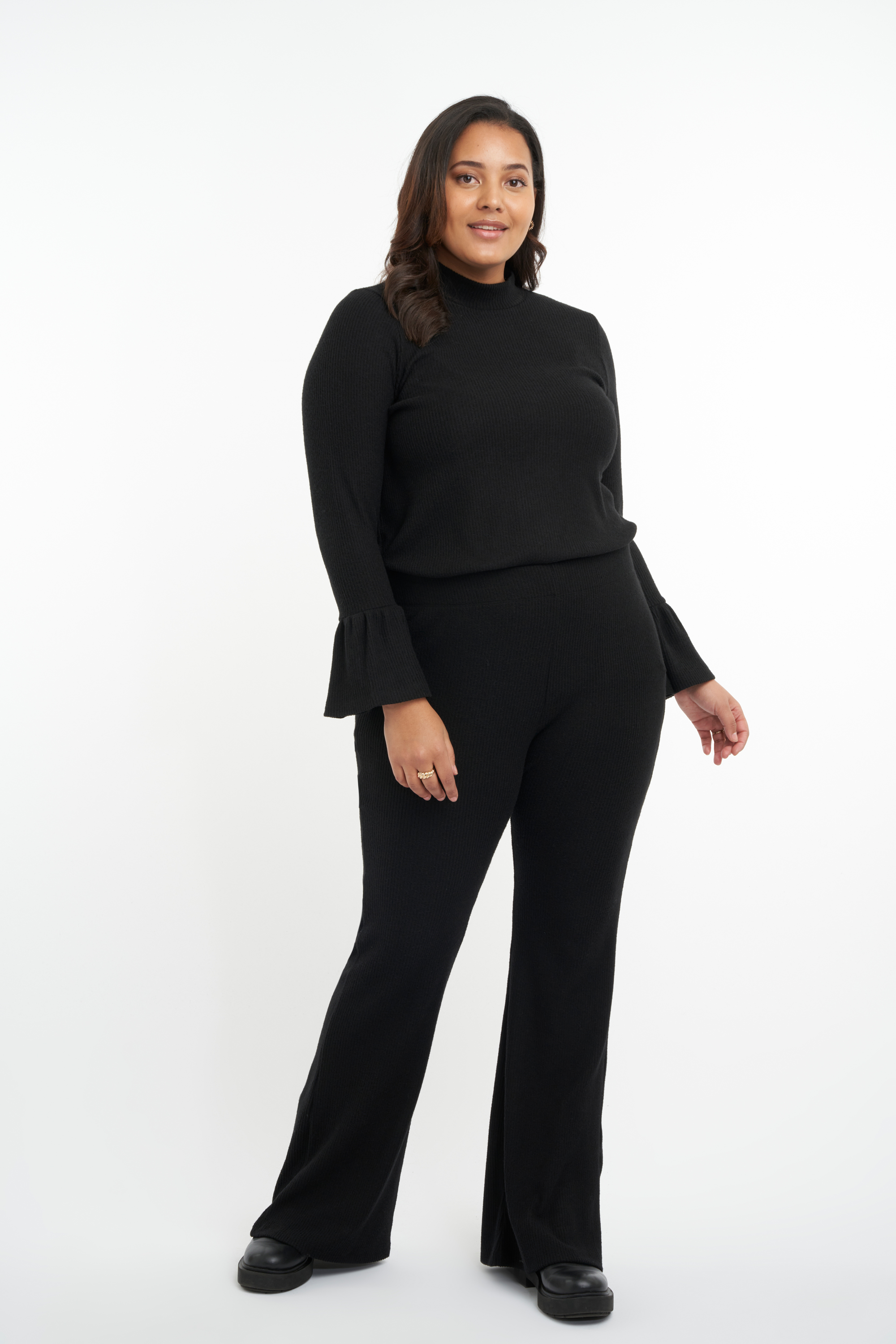 Dames Rib flared legging bij MS Mode®