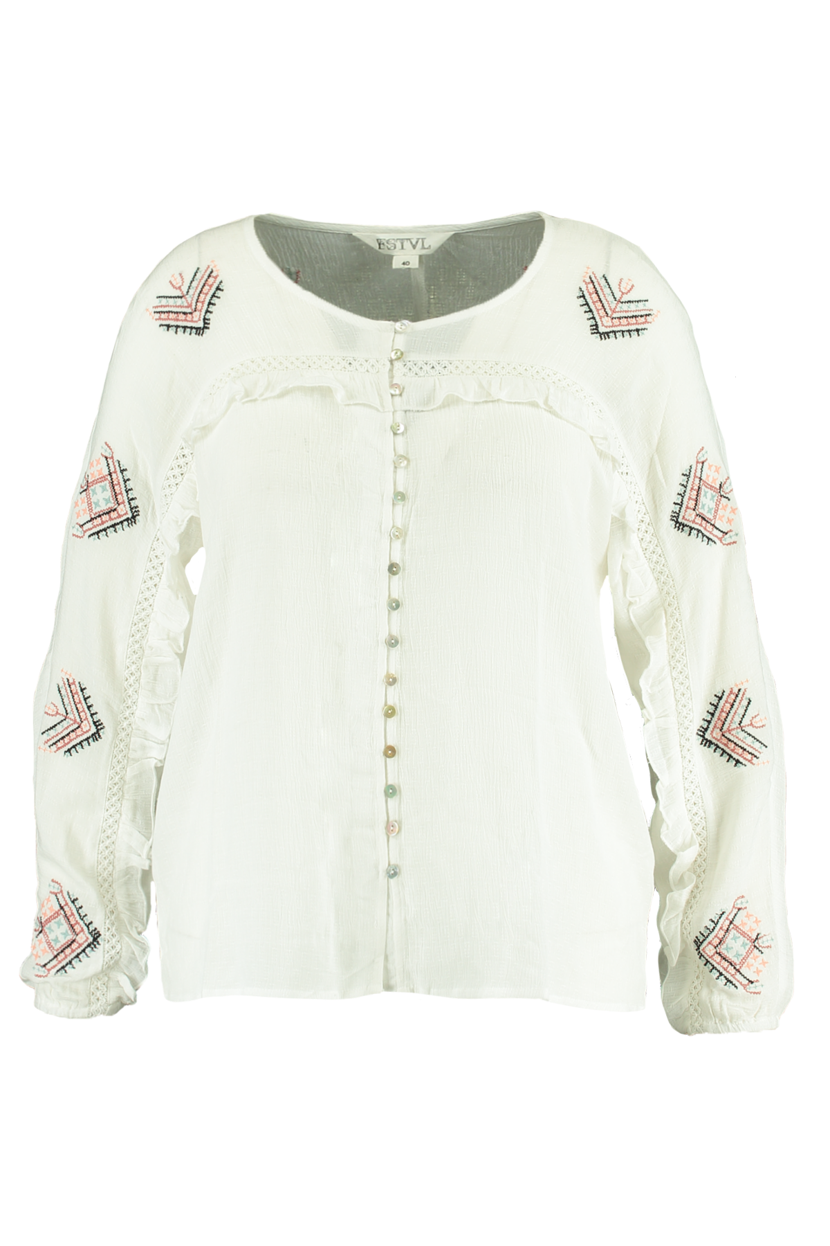 Ecru Chemisier avec broderie à MS Mode®