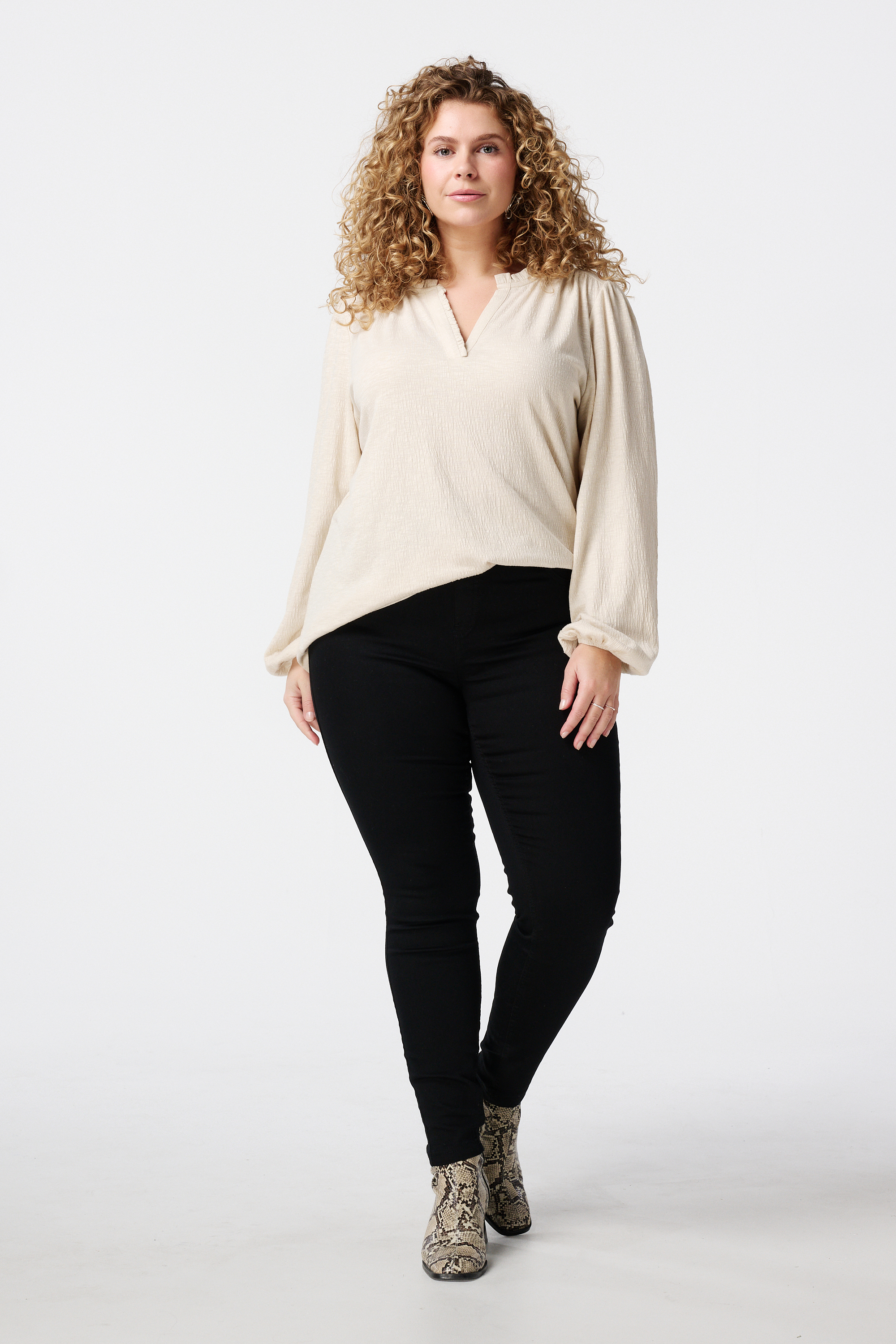 Tregging met denim look