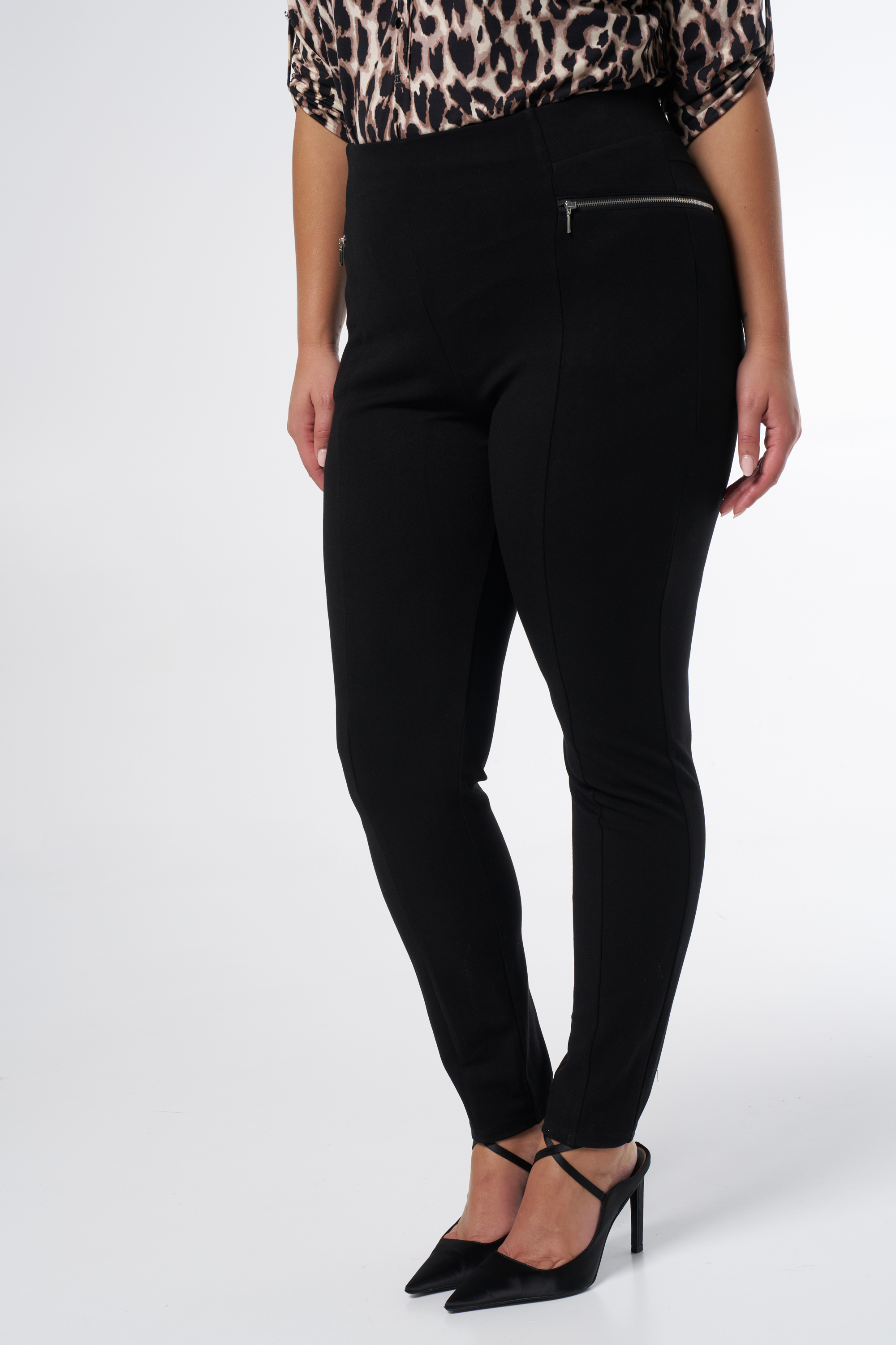 Ms Mode Tregging Hoge Taille Dames Tregging Met Ritsen MS Mode