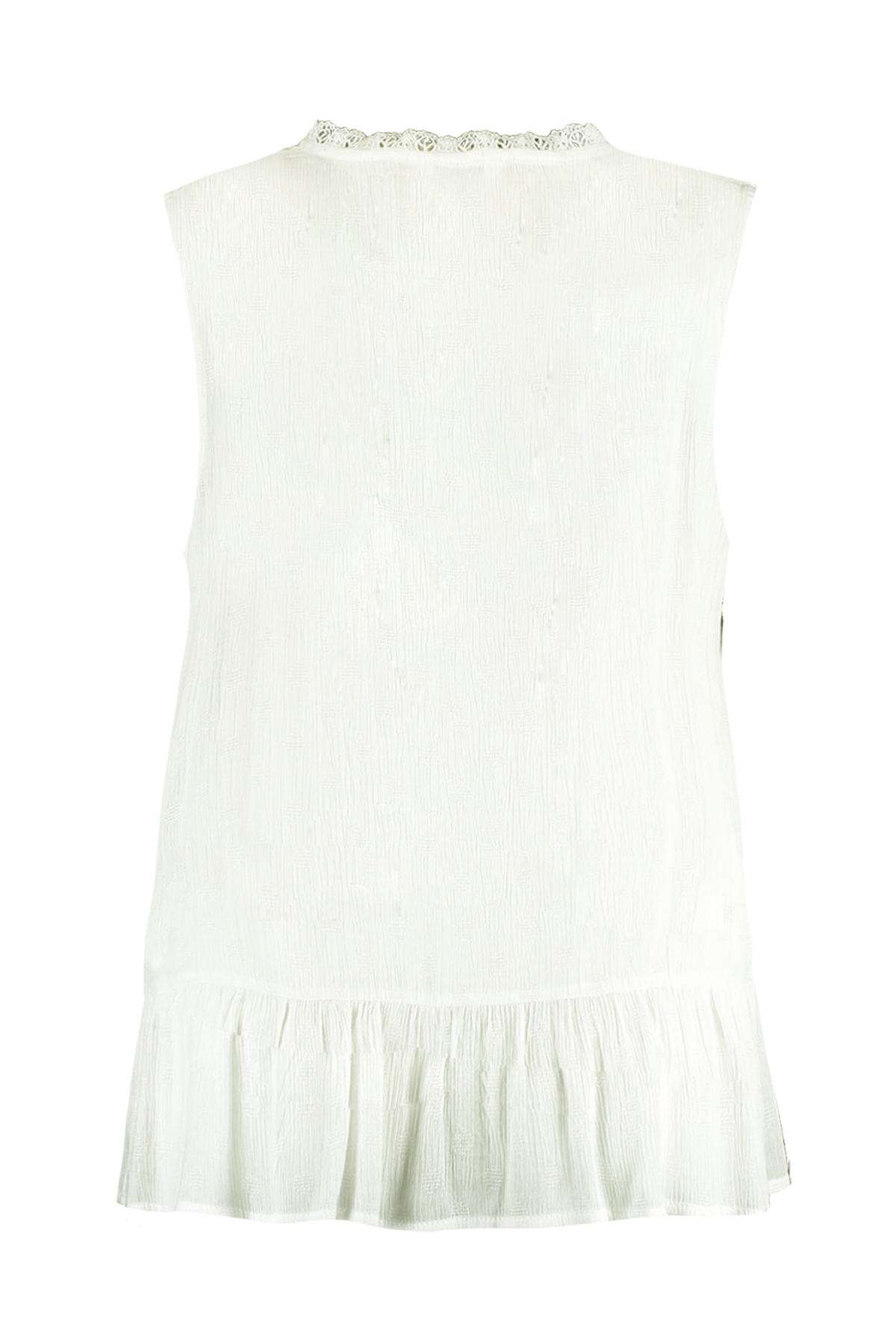 Mouwloze blouse met kant image number 2