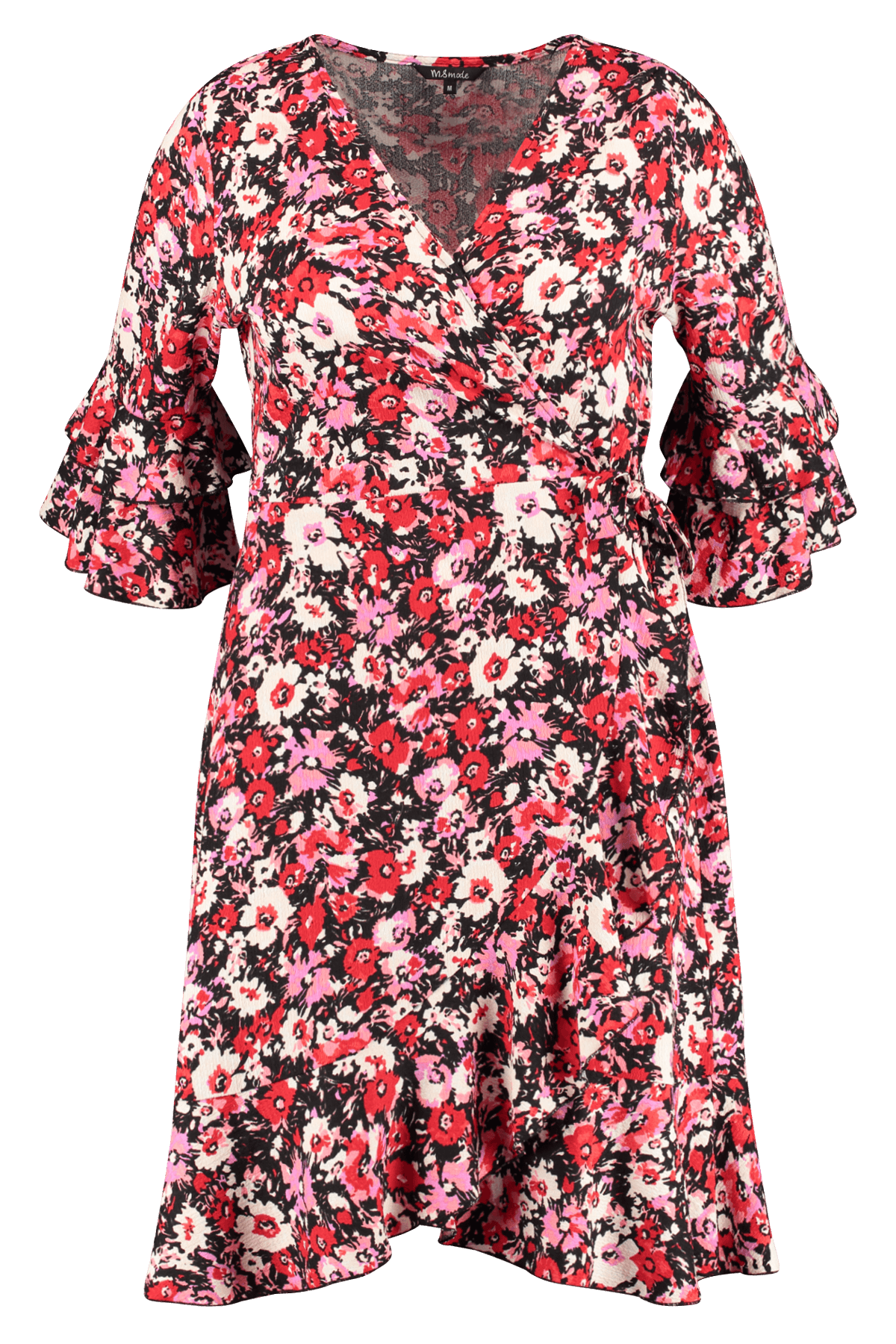 Overslag jurk met print image number null