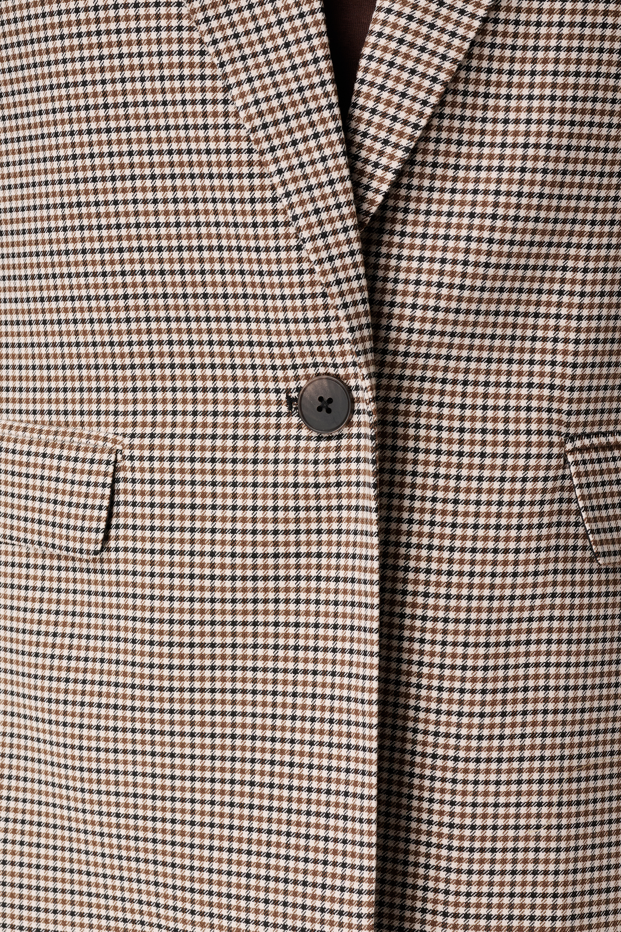 Cache Cache geruite rechtvallende blazer ecru/zwart Cache Cache geruite rechtvallende blazer ecru/zwart