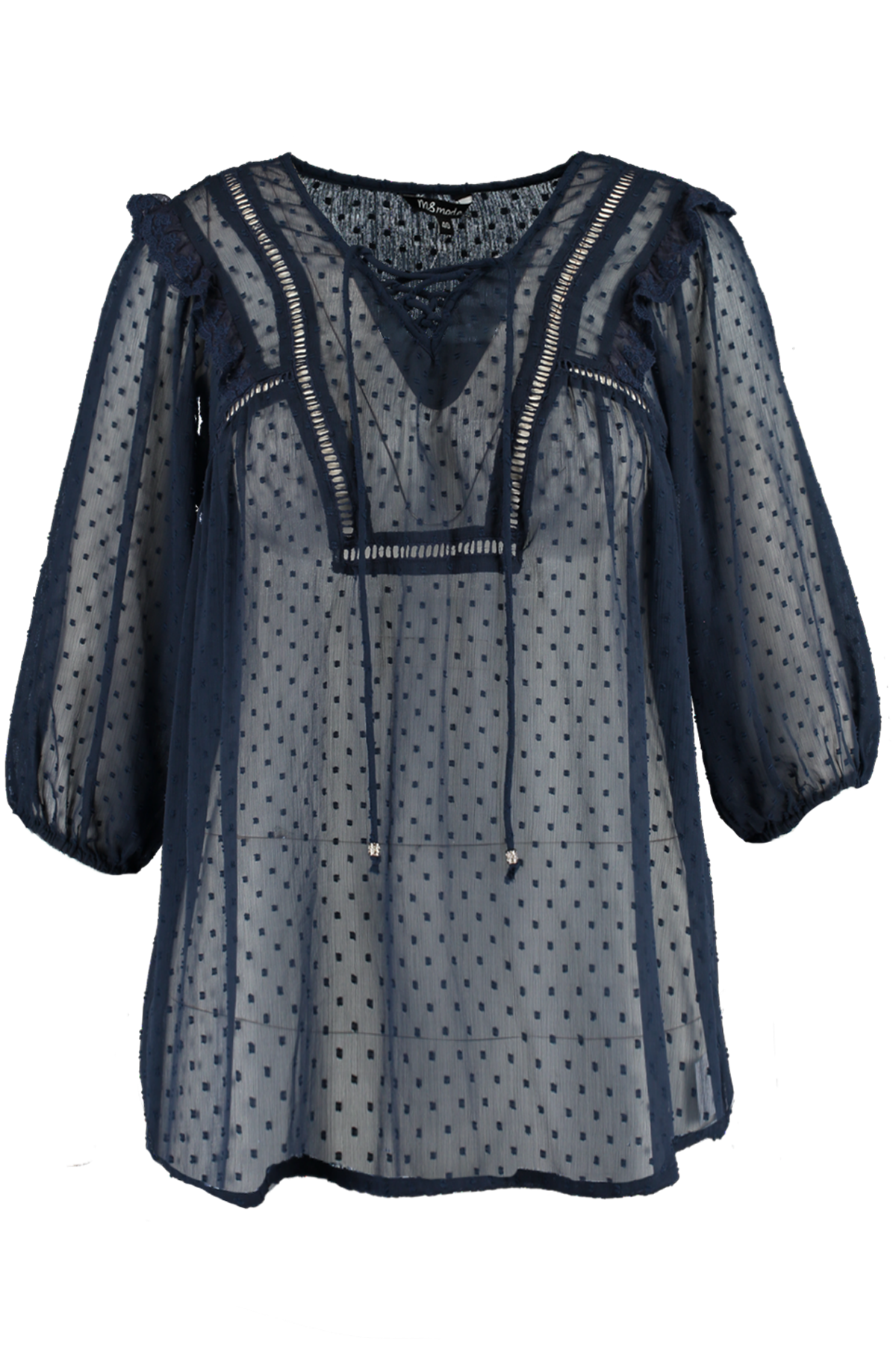 Chemisier noir femme promo transparent