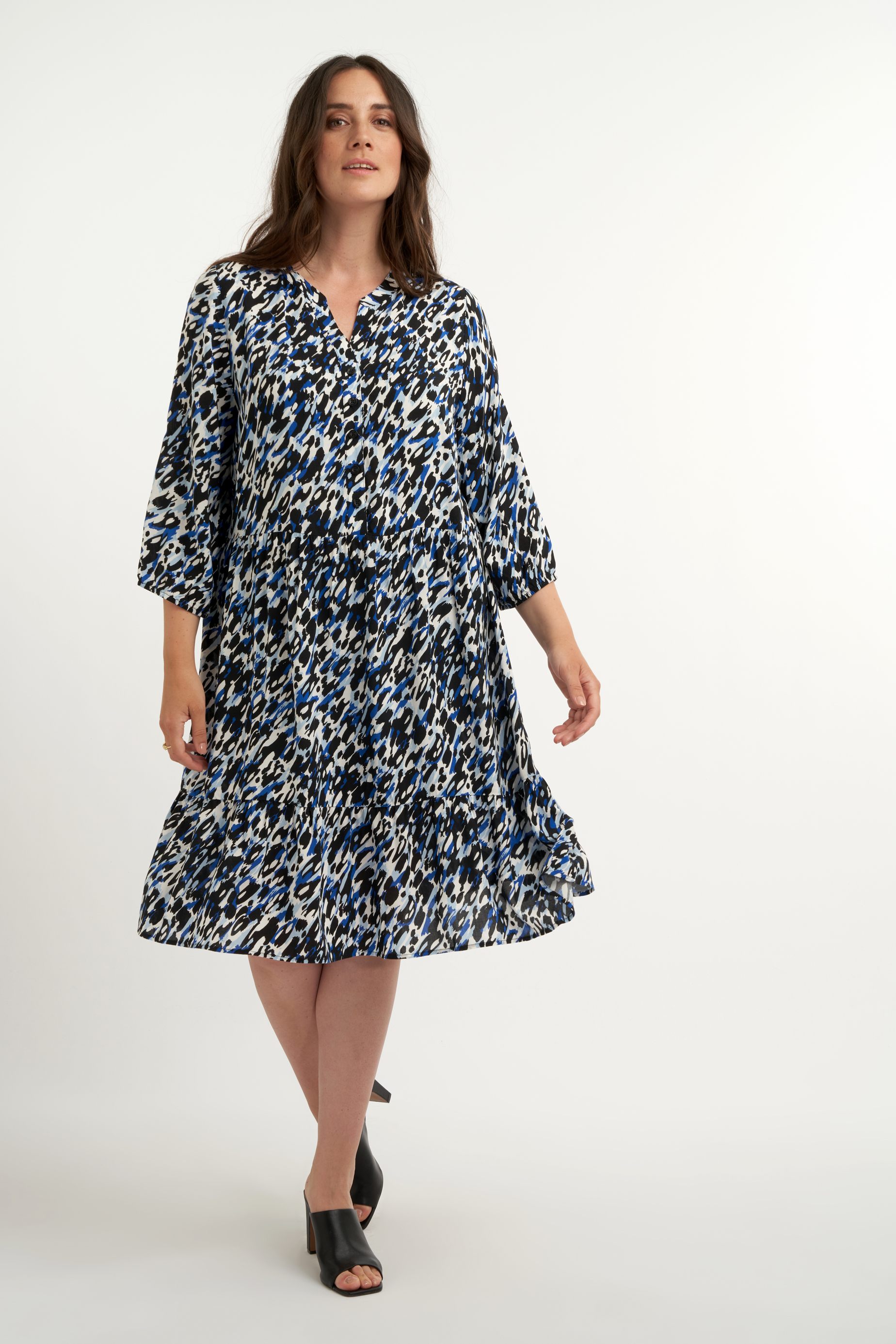 A-lijn jurk met print image number 5