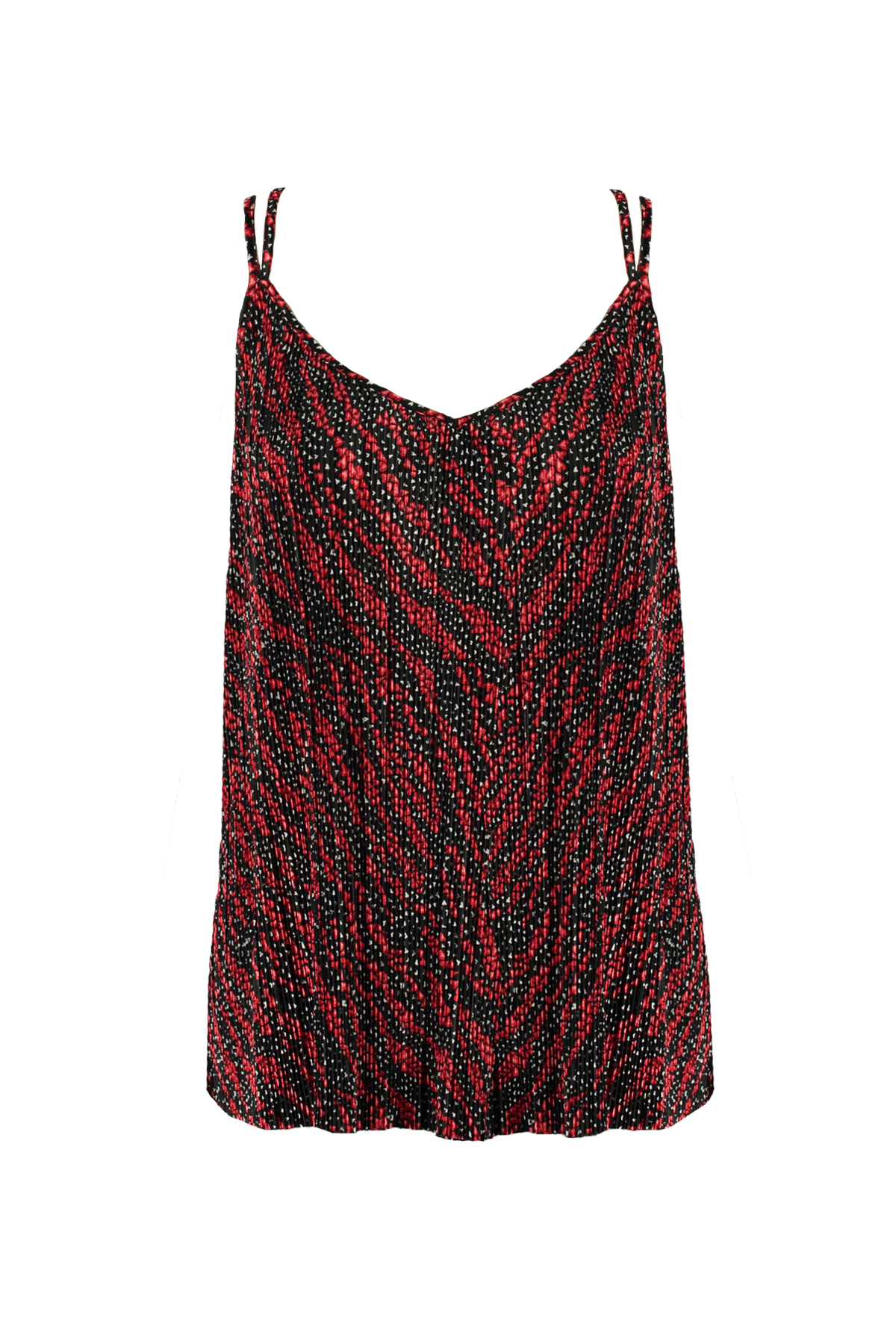 Haut Rouge à Volants Et Plissé River Island - Taille 8, Occasion Très Bon état