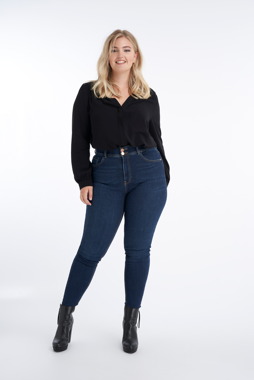 Dark Denim Shaping Skinny Jeans SCULPTS bij MS Mode®