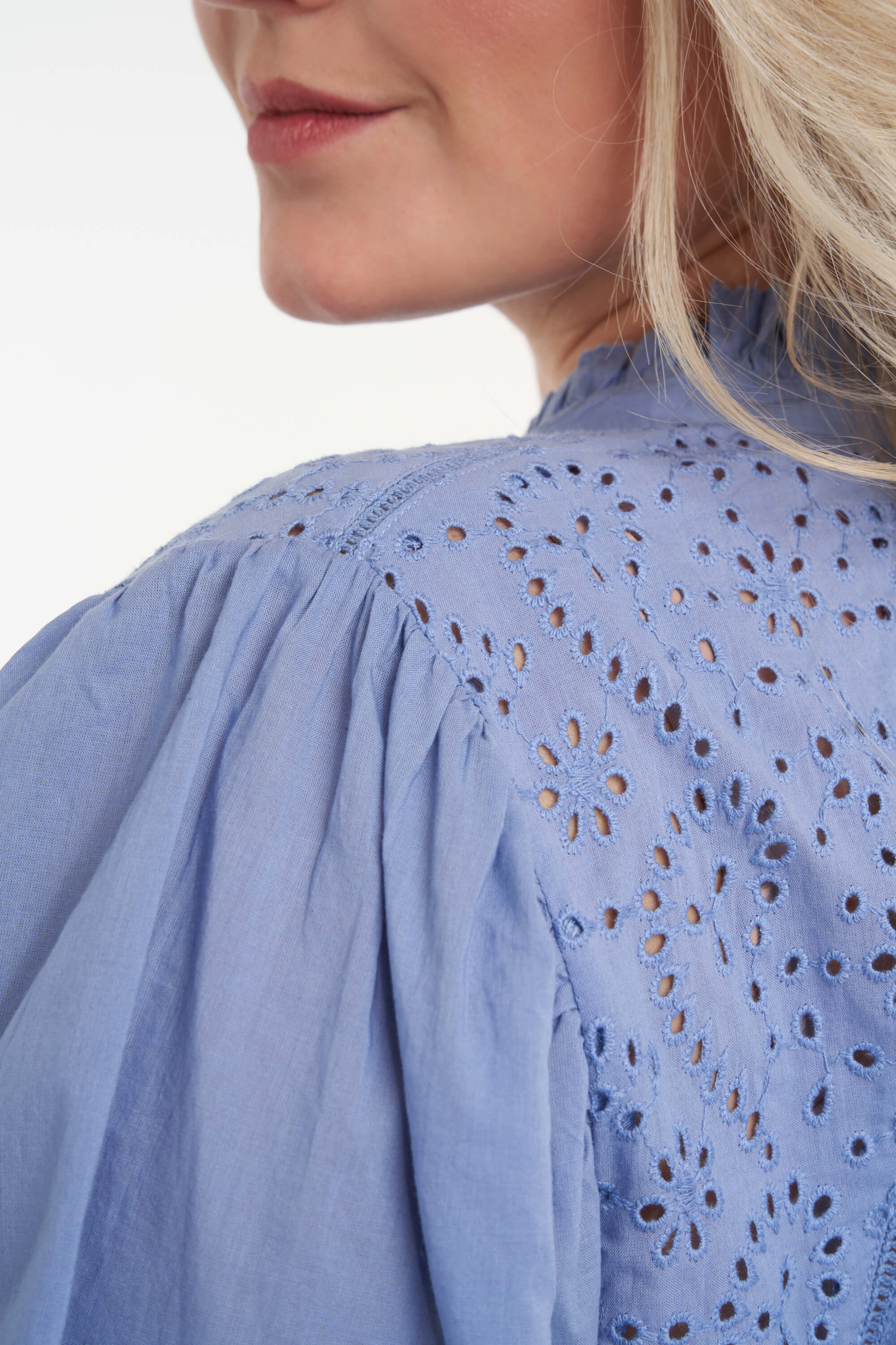 Blouse met broderie anglaise image number 4