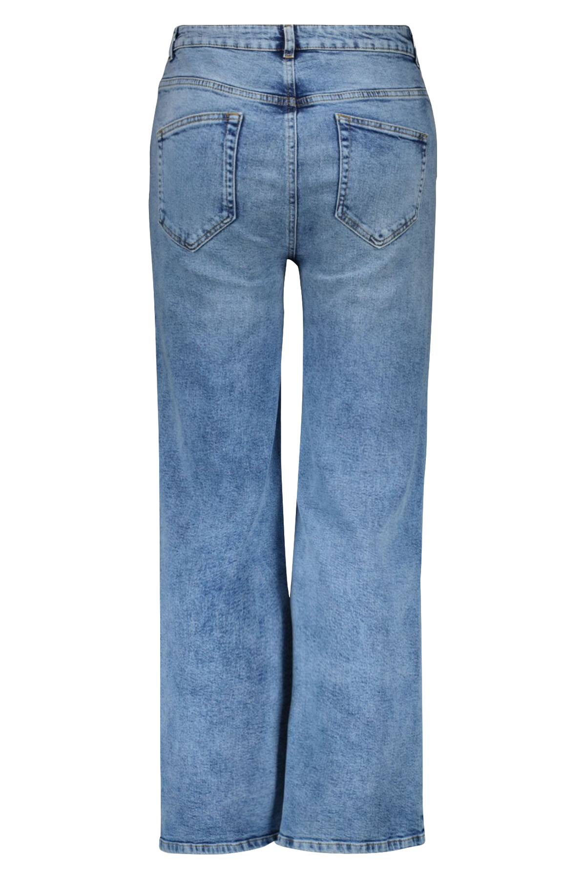 High waist jeans met wijde pijpen image number 2