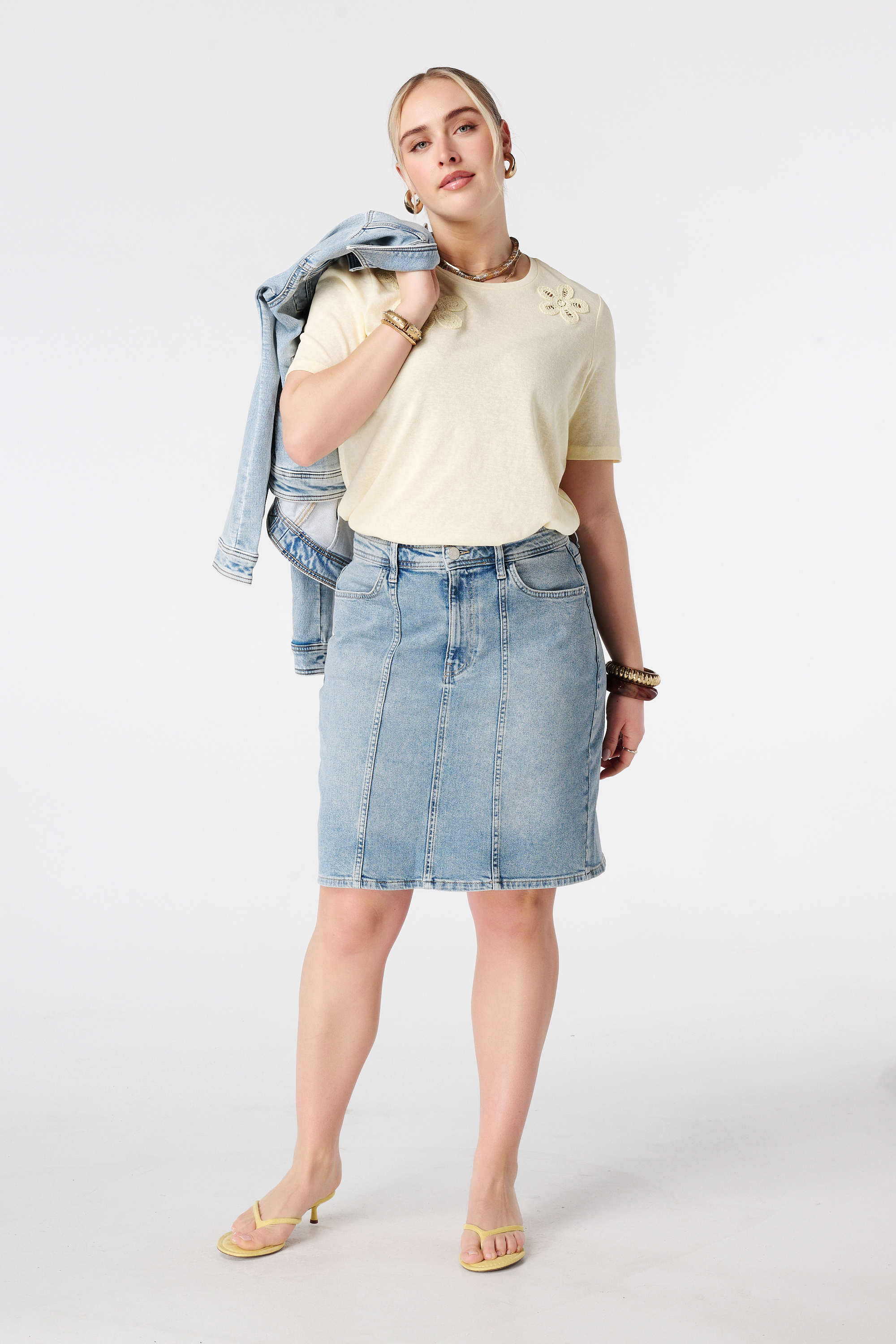 Jupe En Jean Noir M&S MODE Taille 38 – évasée Longue, En Bon état, Coton/polyester