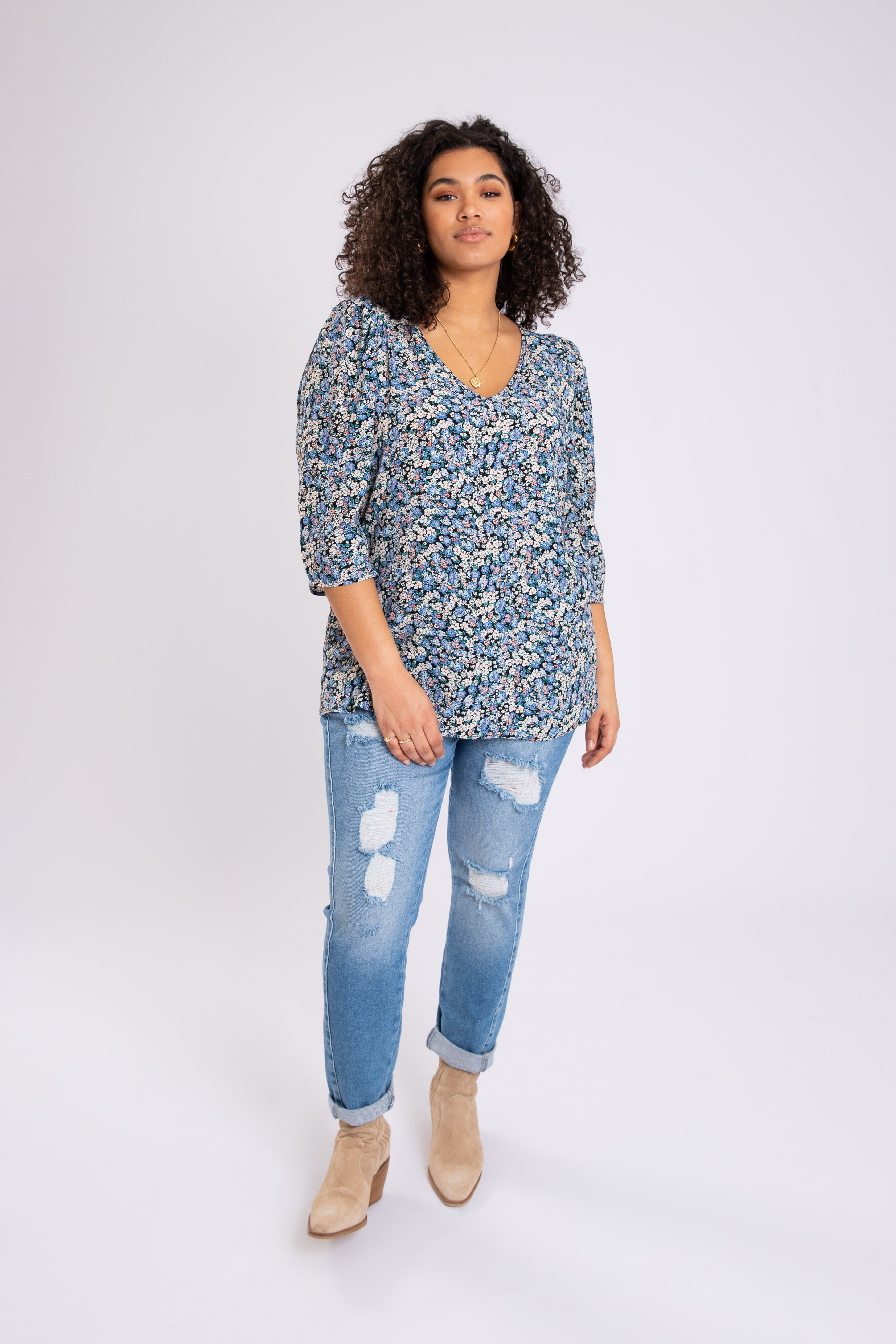 Blouse met pofmouw image number null
