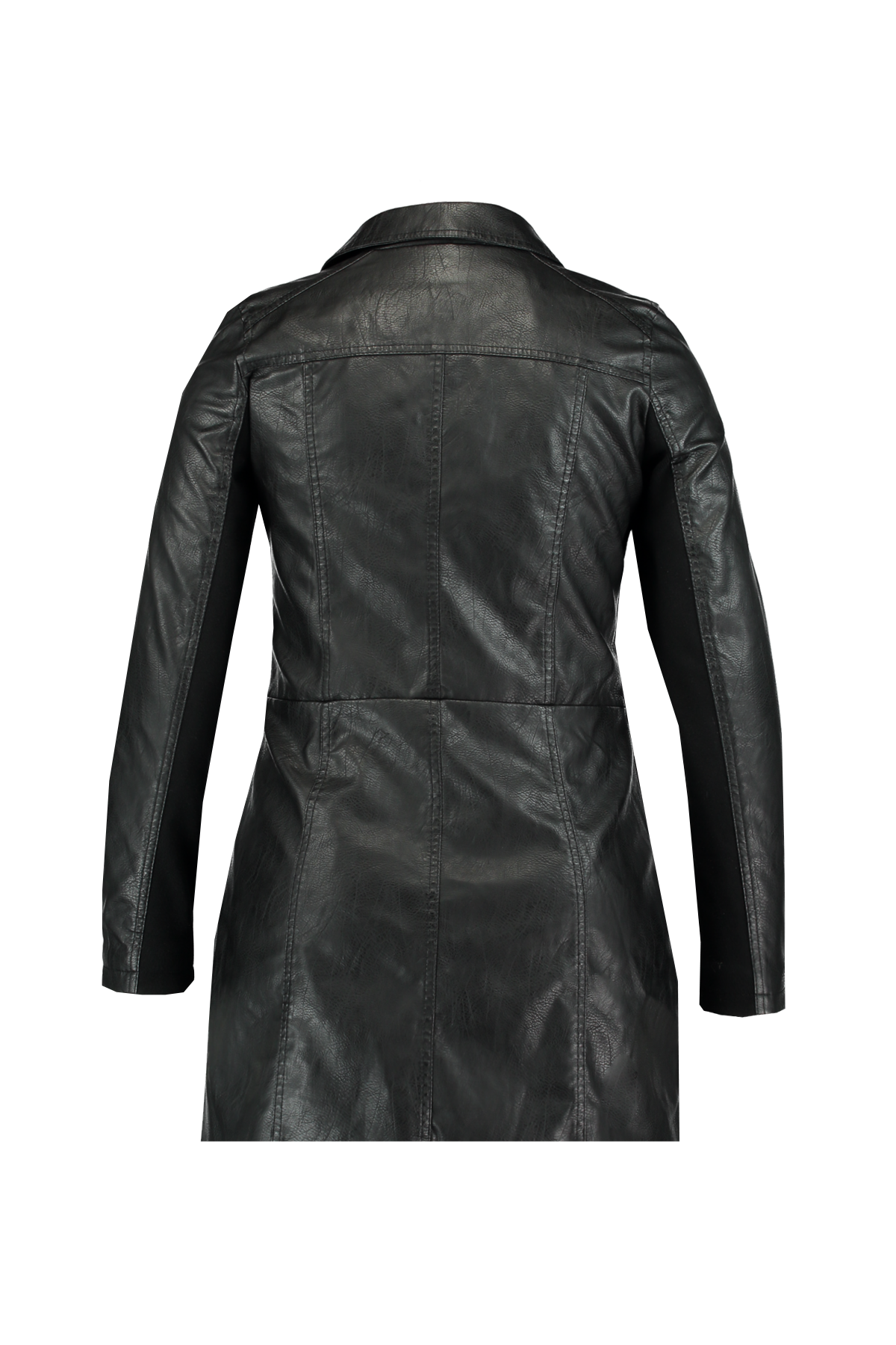 Veste longue en simili cuir
