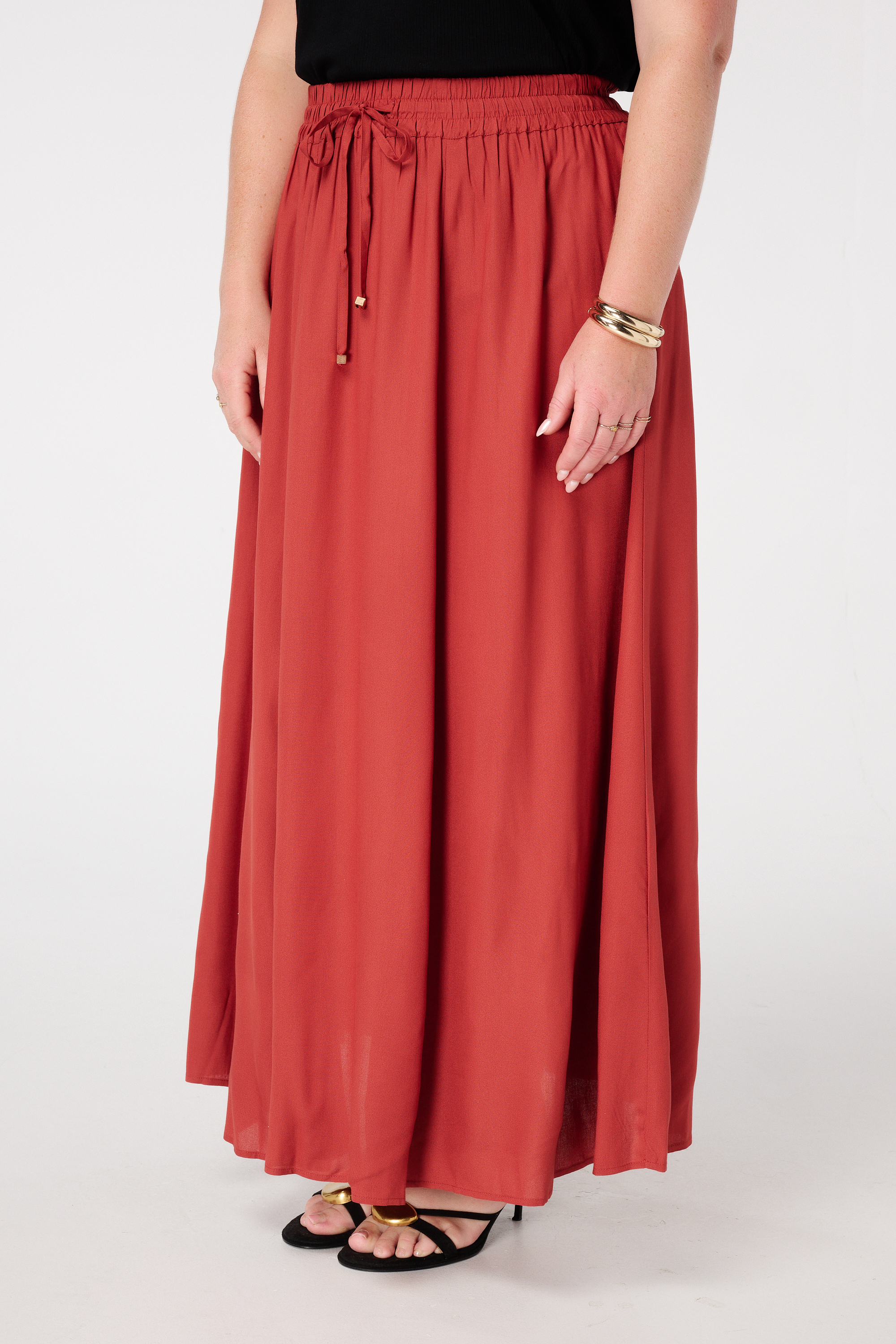Maxi rok met elastische taille
