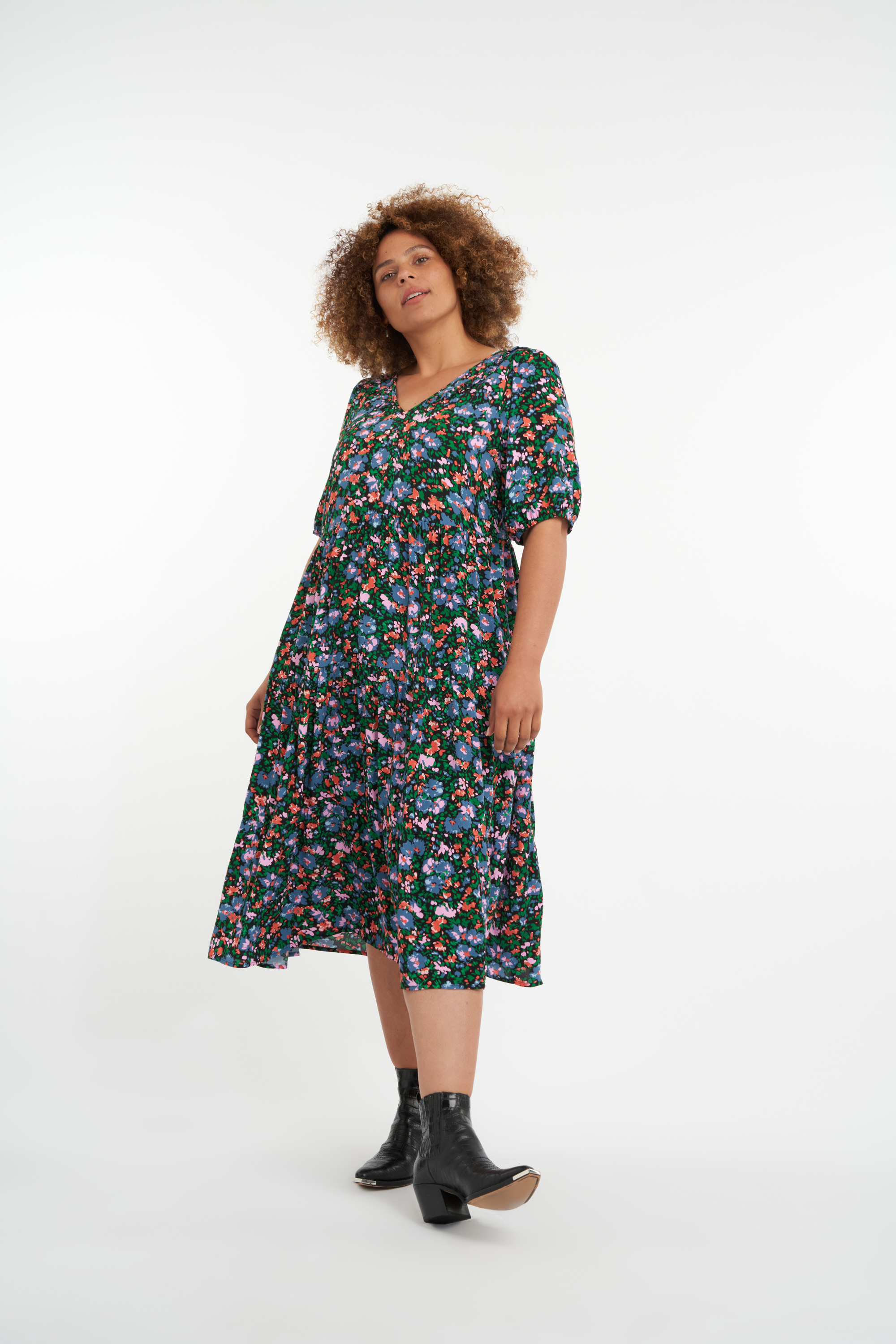 A-lijn jurk met print image number 6